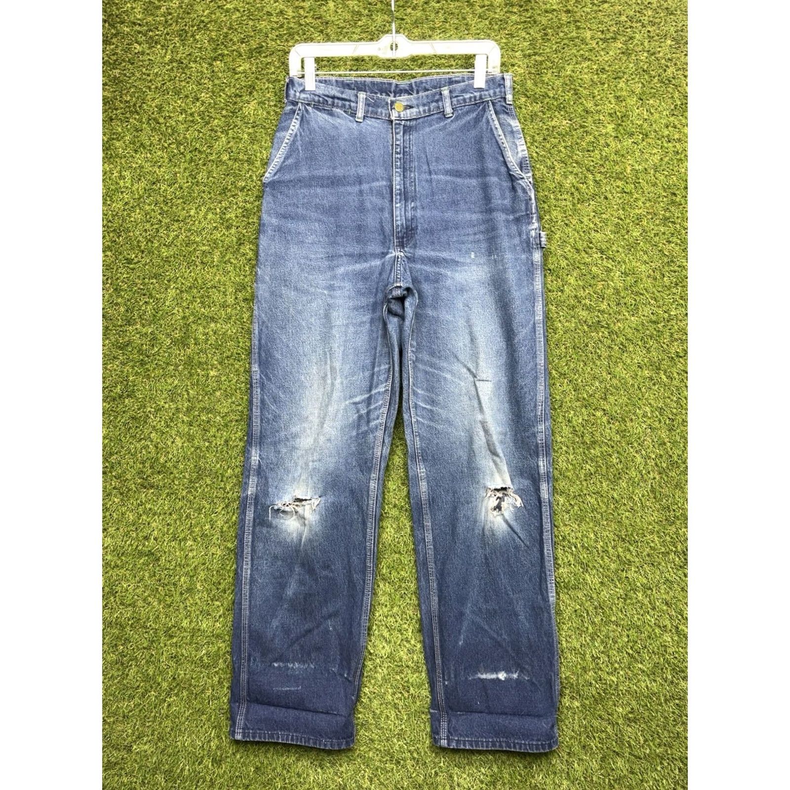 Vintage Vintage OshKosh B'gosh Jeans Mens 31x34 Denim 5-Pocket Cut Carpenter Dark USA Grunge Hipster Style Shirt? Size US 31 - 2 Thumbnail