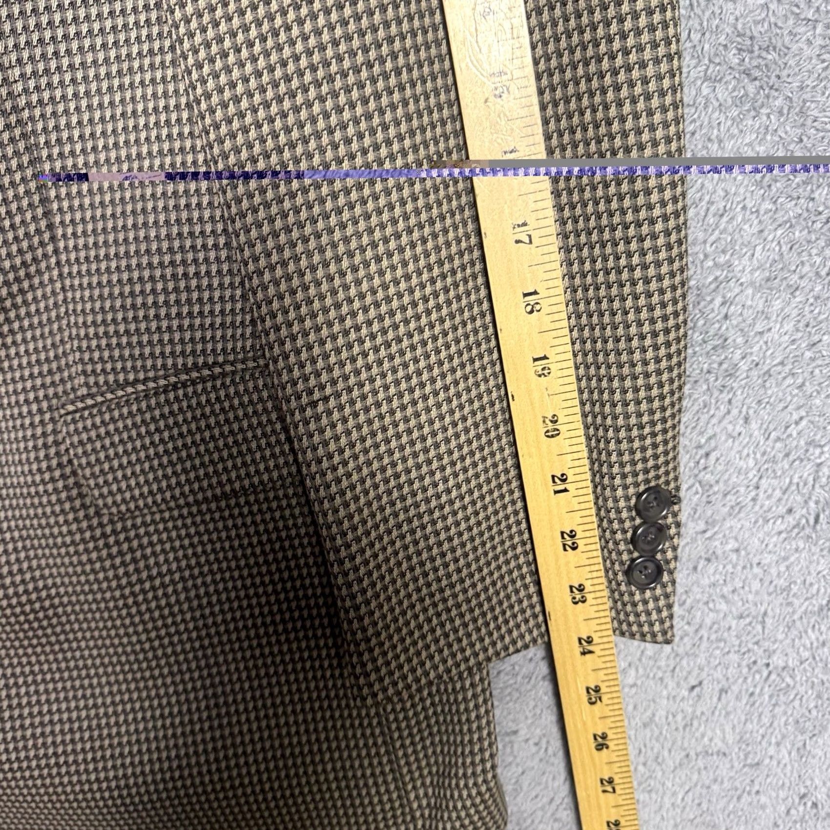 Jack Victor Jack Victor Blazer Men 42L Pure Virgin Wool Houndstooth Tweed Sport Coat Montreal Size 42R - 7 Thumbnail
