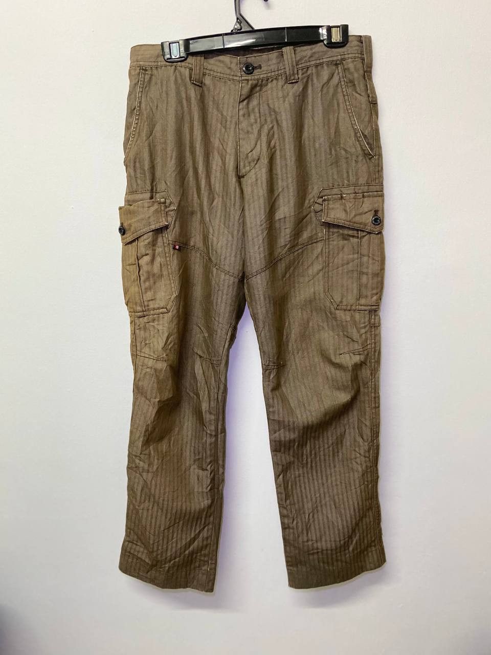 Japanese Brand burtle japanese brands cargo pants herringbone design Size US 32 / EU 48 - 2 Thumbnail