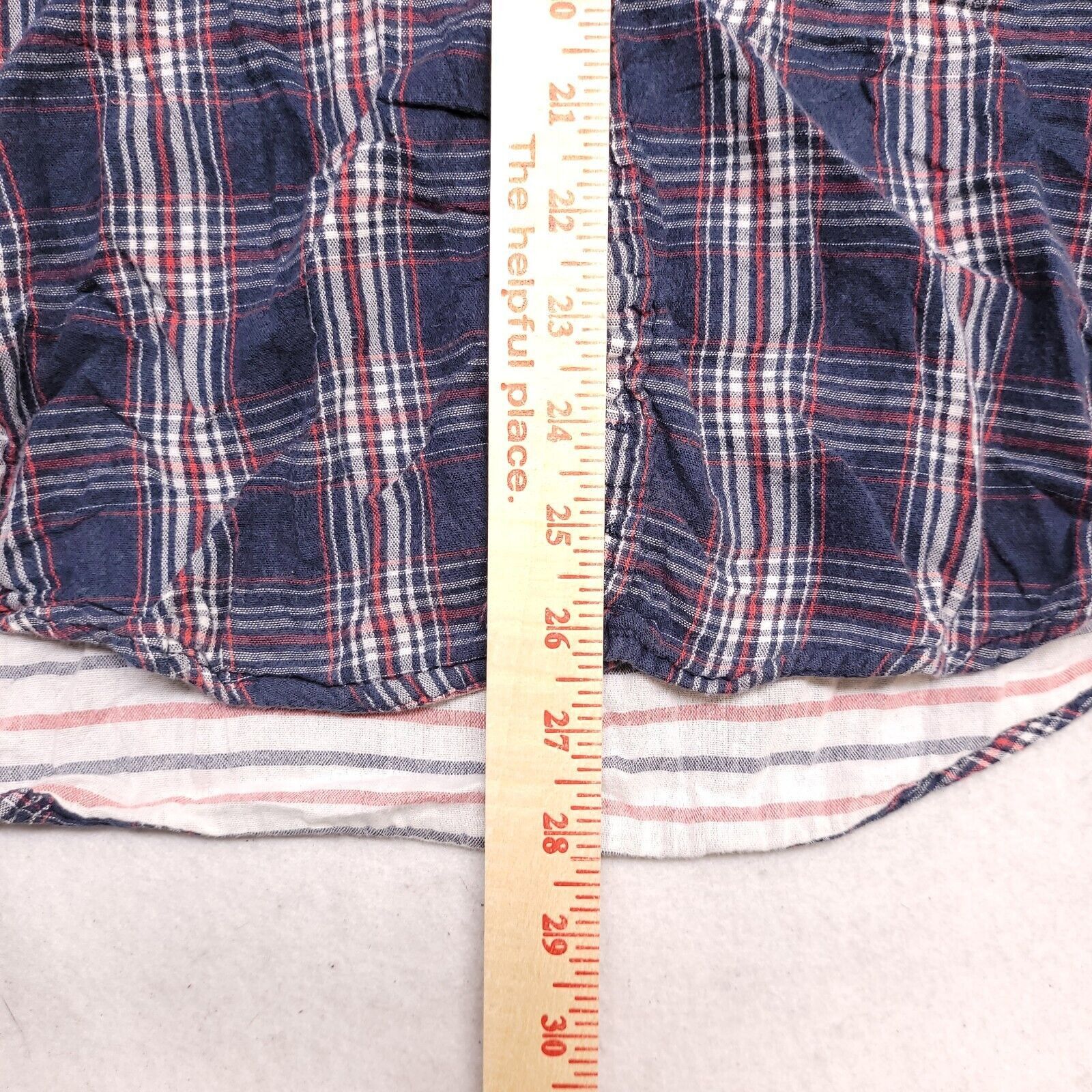 1901 1901 Tartan Flannel Shirt Mens Size Large L Blue Red White Size US L / EU 52-54 / 3 - 8 Thumbnail
