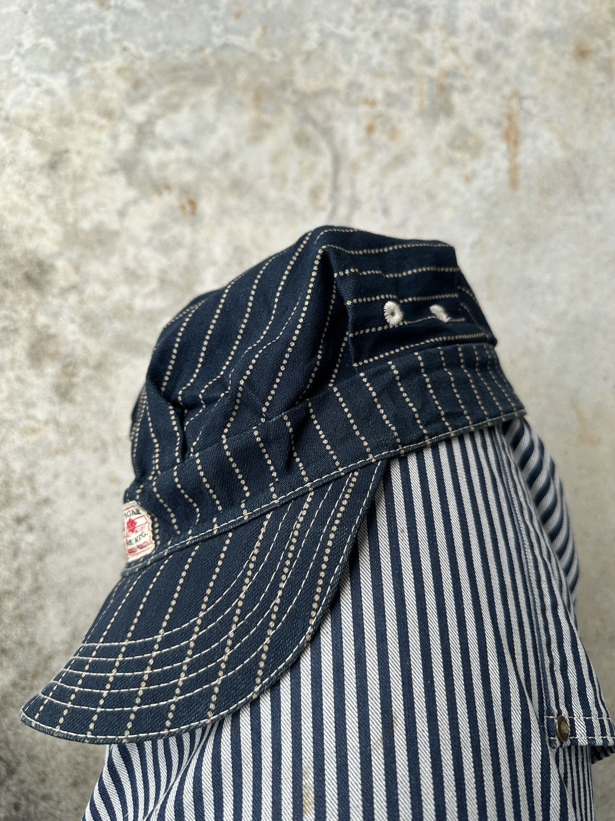 Sugar Cane Union Stifel Striped Newboys wabash conductor kountry cap Size ONE SIZE - 2 Thumbnail