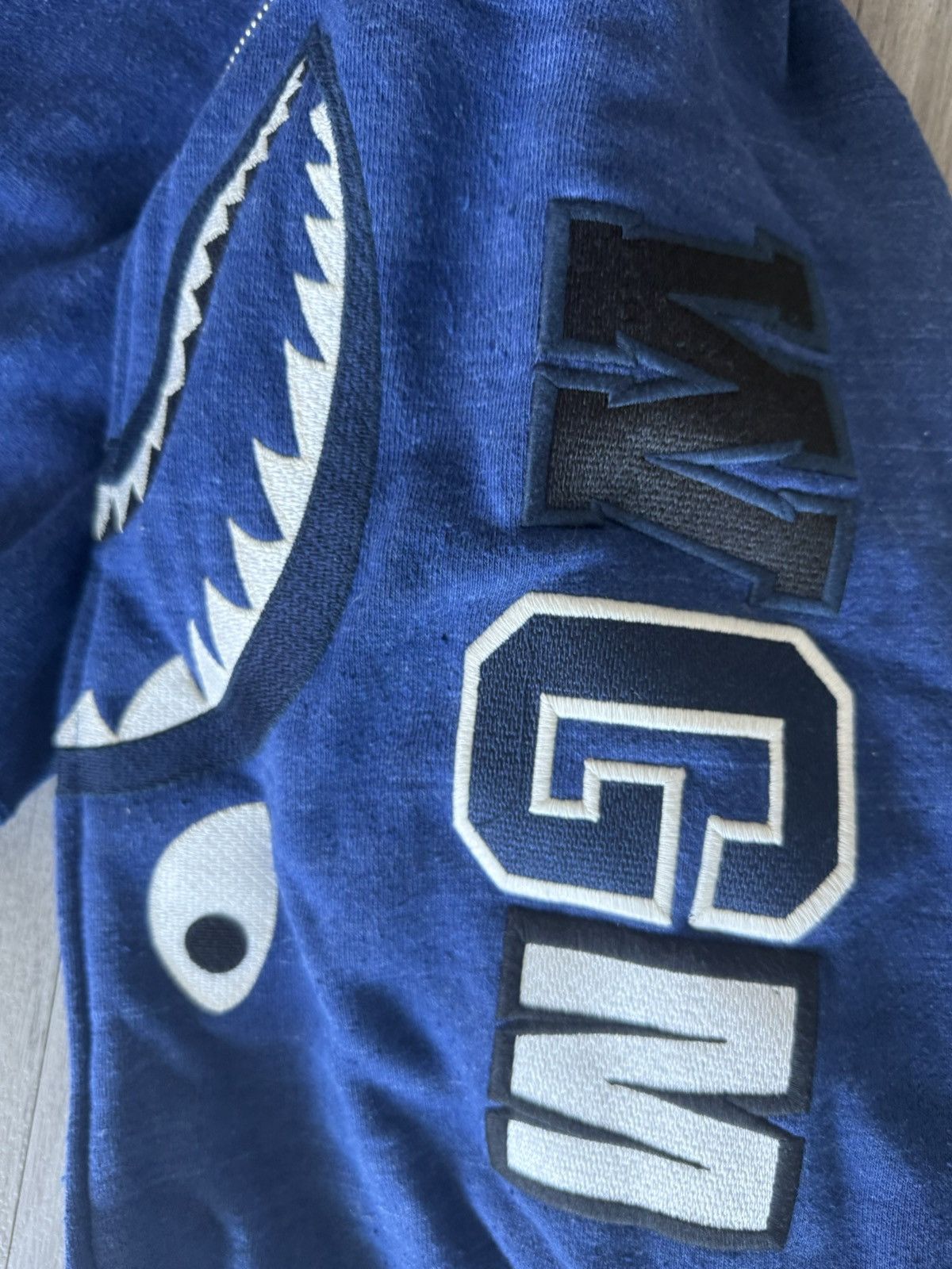 Bape Bape Indigo Shark Full Zip Size US XL / EU 56 / 4 - 4 Thumbnail