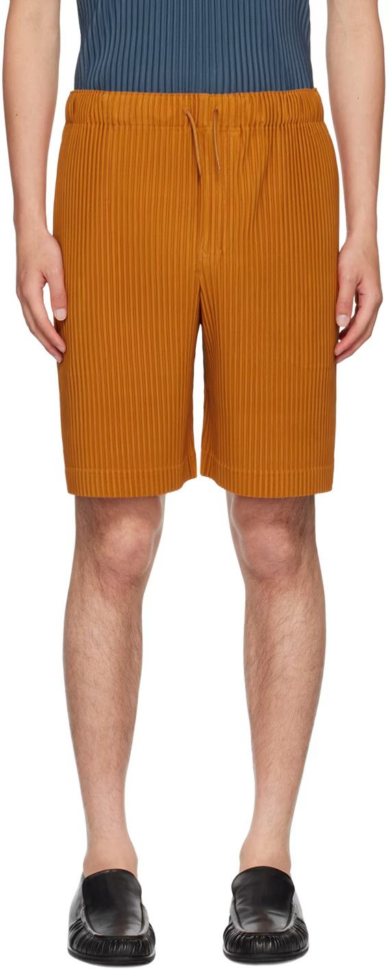 Issey Miyake o1h1sh11224 Colorful Pleats Bottoms in Flame Orange Size US 32 / EU 48 - 5 Thumbnail