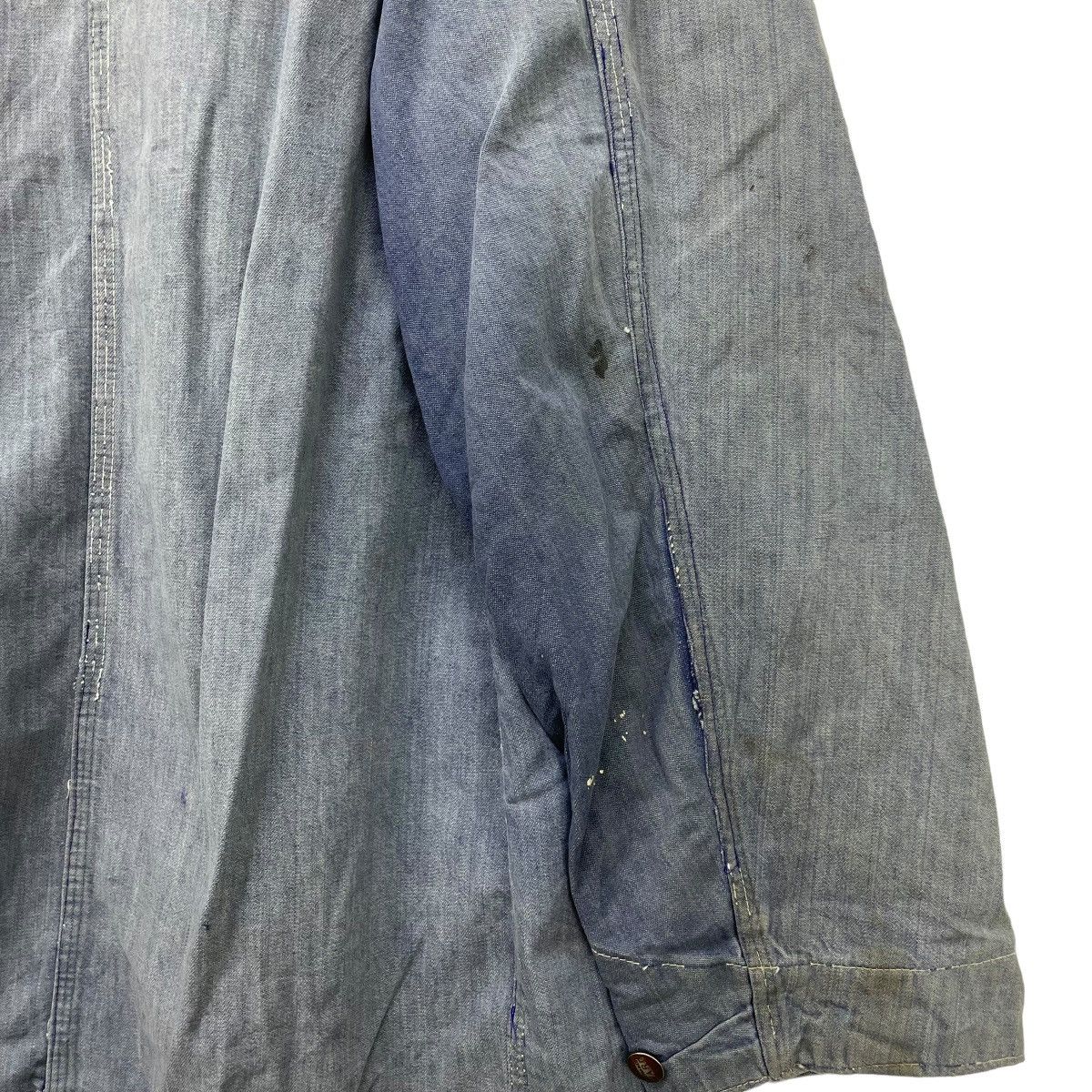 Original Montgomery × Vintage 💥Vintage 70s Montgomery Ward Chore Faded Indigo Jacket Size US M / EU 48-50 / 2 - 12 Thumbnail