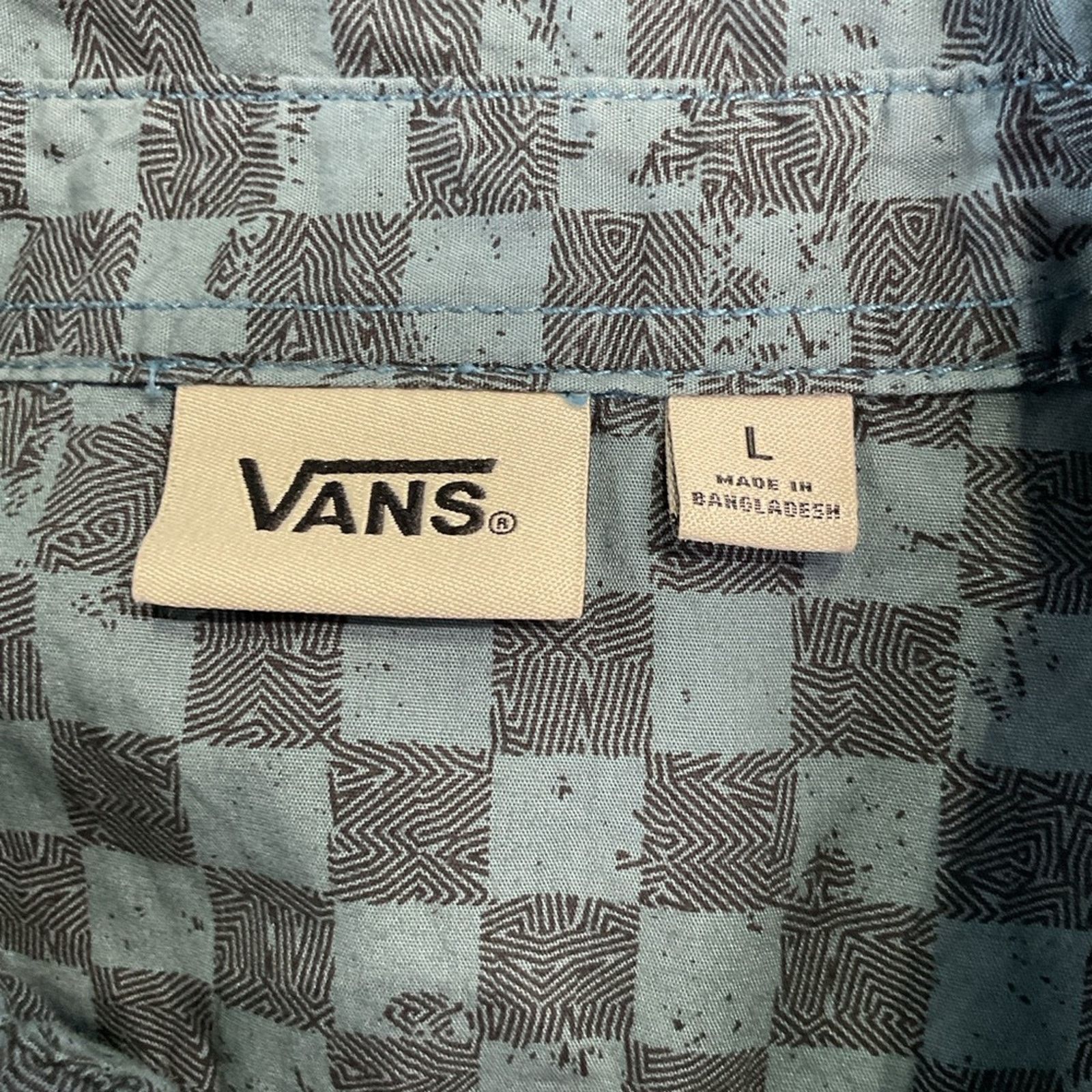Vans Vans Checkerboard Short Sleeve Button Up Shirt Size US L / EU 52-54 / 3 - 3 Thumbnail