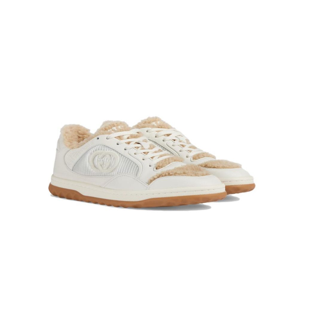 Gucci o1s1wg110325 Women's MAC80 Sneakers in White & Brown Size US 6 / IT 36 - 2 Thumbnail