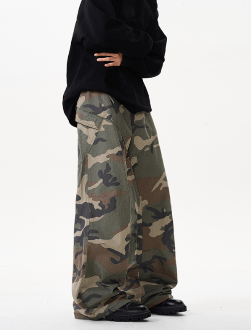 Japanese Brand × Jean American high street retro camouflage straight work jeans Size US 34 / EU 50 - 3 Thumbnail