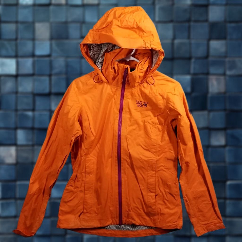 Mountain Hardwear VINTAGE Mountain Hardwear Jacket Womens Small Orange Hooded Windbreaker Rain Shell Trail Size S / US 4 / IT 40 - 1 Thumbnail