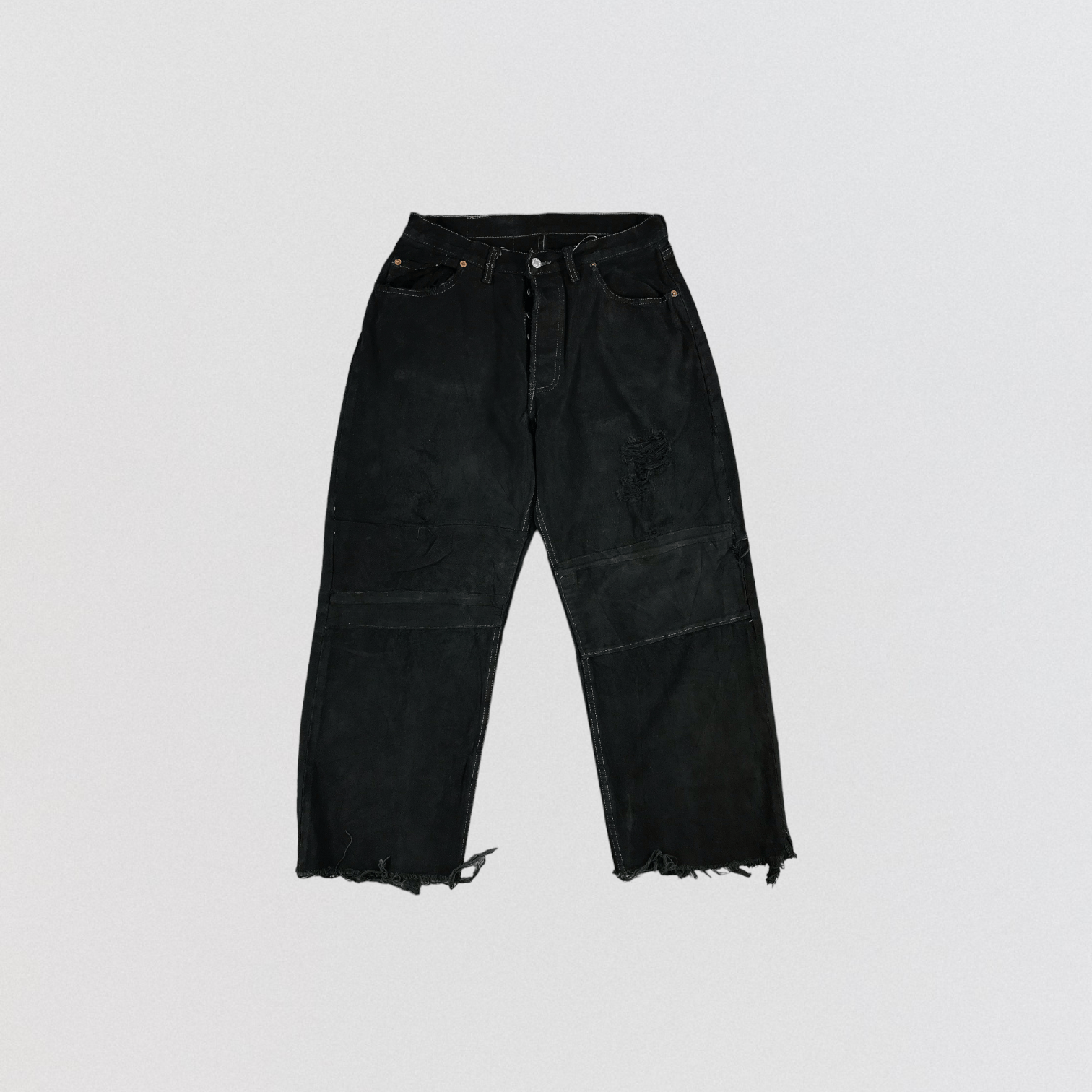 image of 90's Vintage Levis 501 Earth Tone Jeans-Jm2361 in Black, Men's (Size 32)