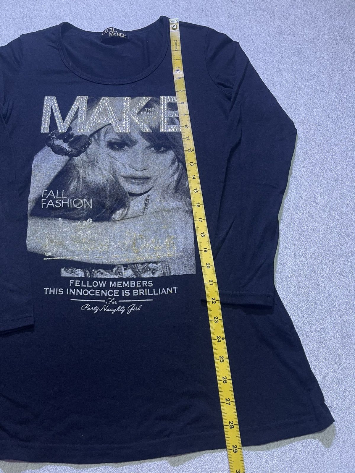 Japanese Brand Y2K CECIL McBEE long sleeve tshirt women'n Size S / US 4 / IT 40 - 9 Thumbnail
