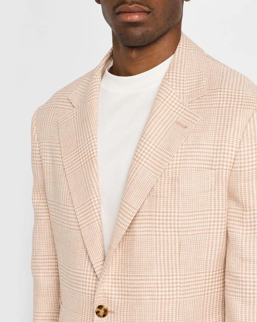 Brunello Cucinelli o1y0526 Single-breasted Pinstriped Blazer in Blush Beige Size US L / EU 52-54 / 3 - 2 Thumbnail