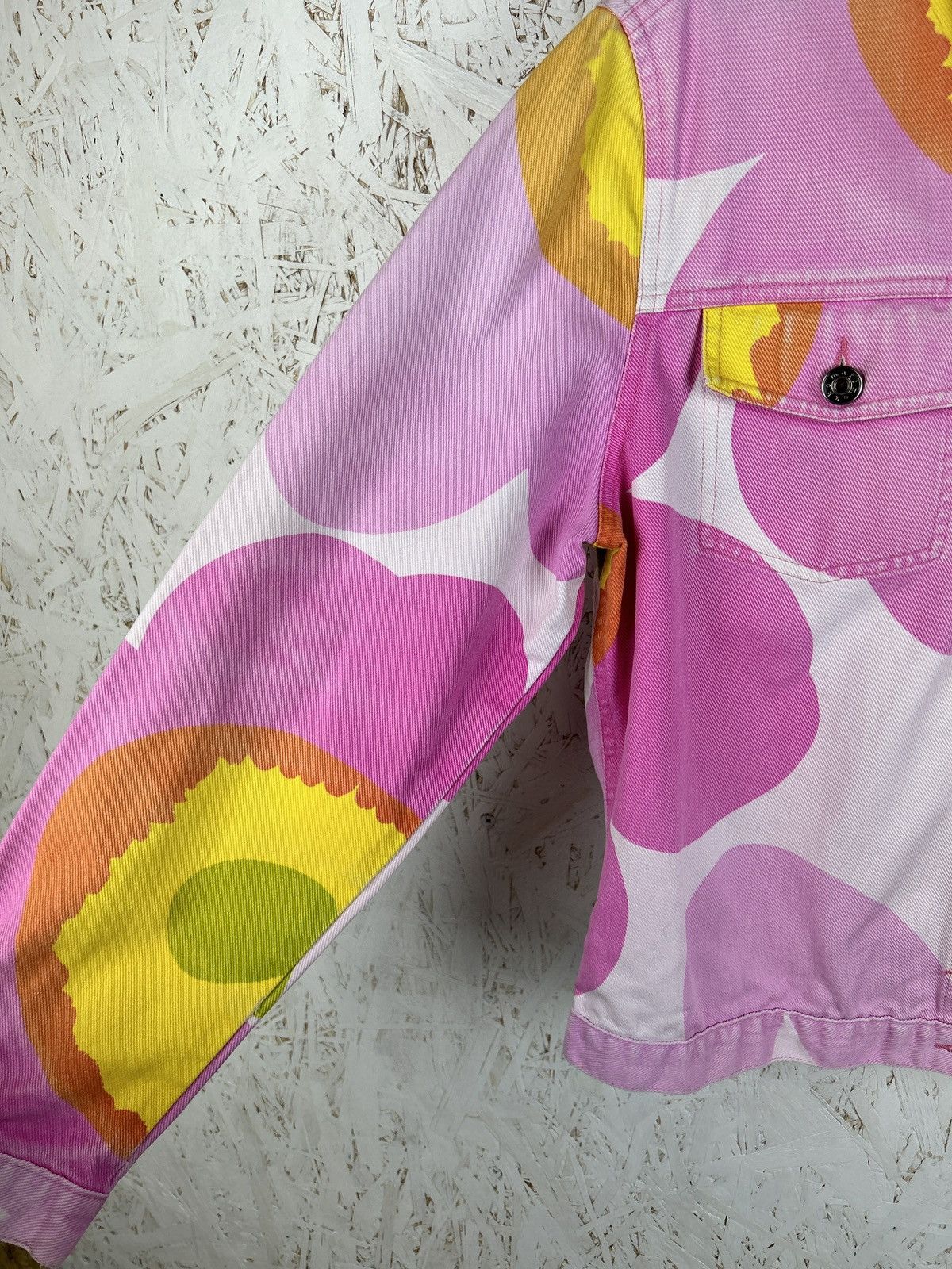 Marimekko Vintage Marimekko Unikko Jeans Denim Flower Jacket 42 Size M / US 6-8 / IT 42-44 - 5 Thumbnail