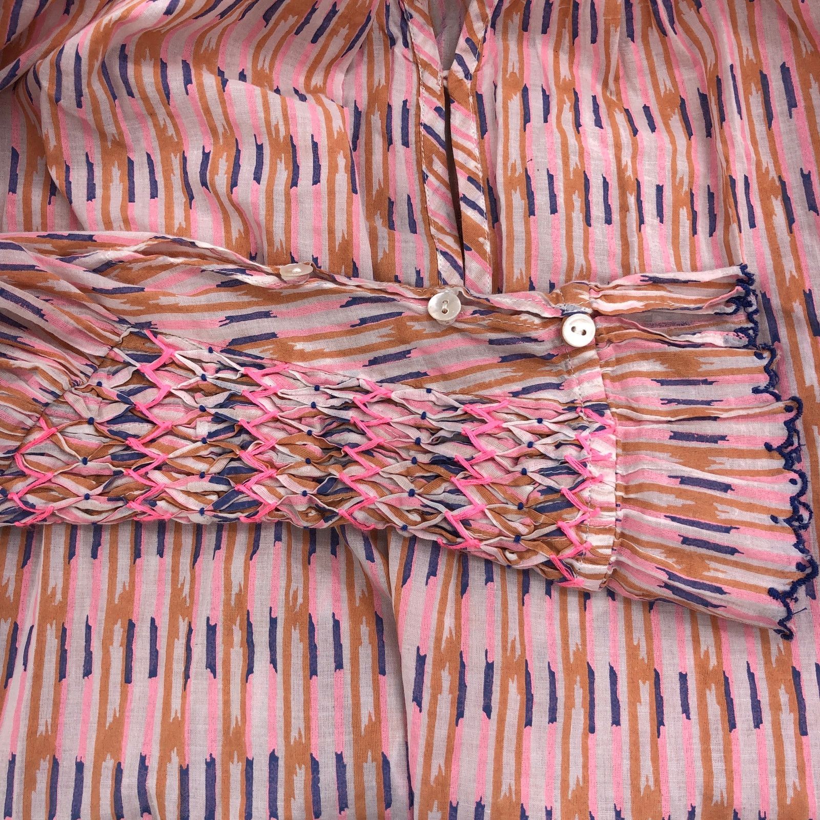 Other Thierry Colson Size XS Top Valeska Blouse Smocked Sleeve Size XS / US 0-2 / IT 36-38 - 15 Thumbnail