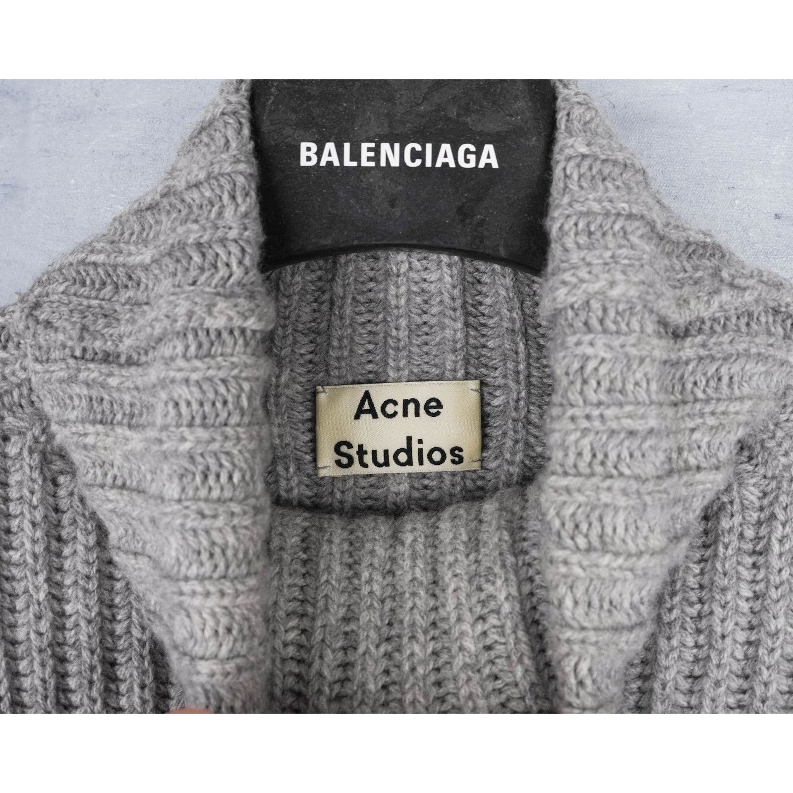 Acne Studios Acne studios grey wool knit roll neck warm fashion sweater Size S / US 4 / IT 40 - 4 Thumbnail