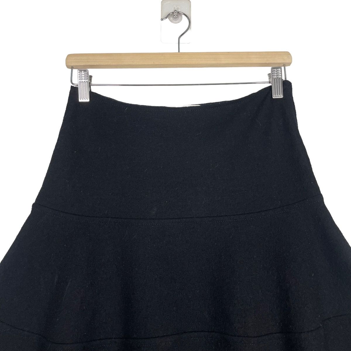 Prada 💥PRADA GODET WOOL SKIRT BLACK Size 28" / US 6 / IT 42 - 6 Thumbnail