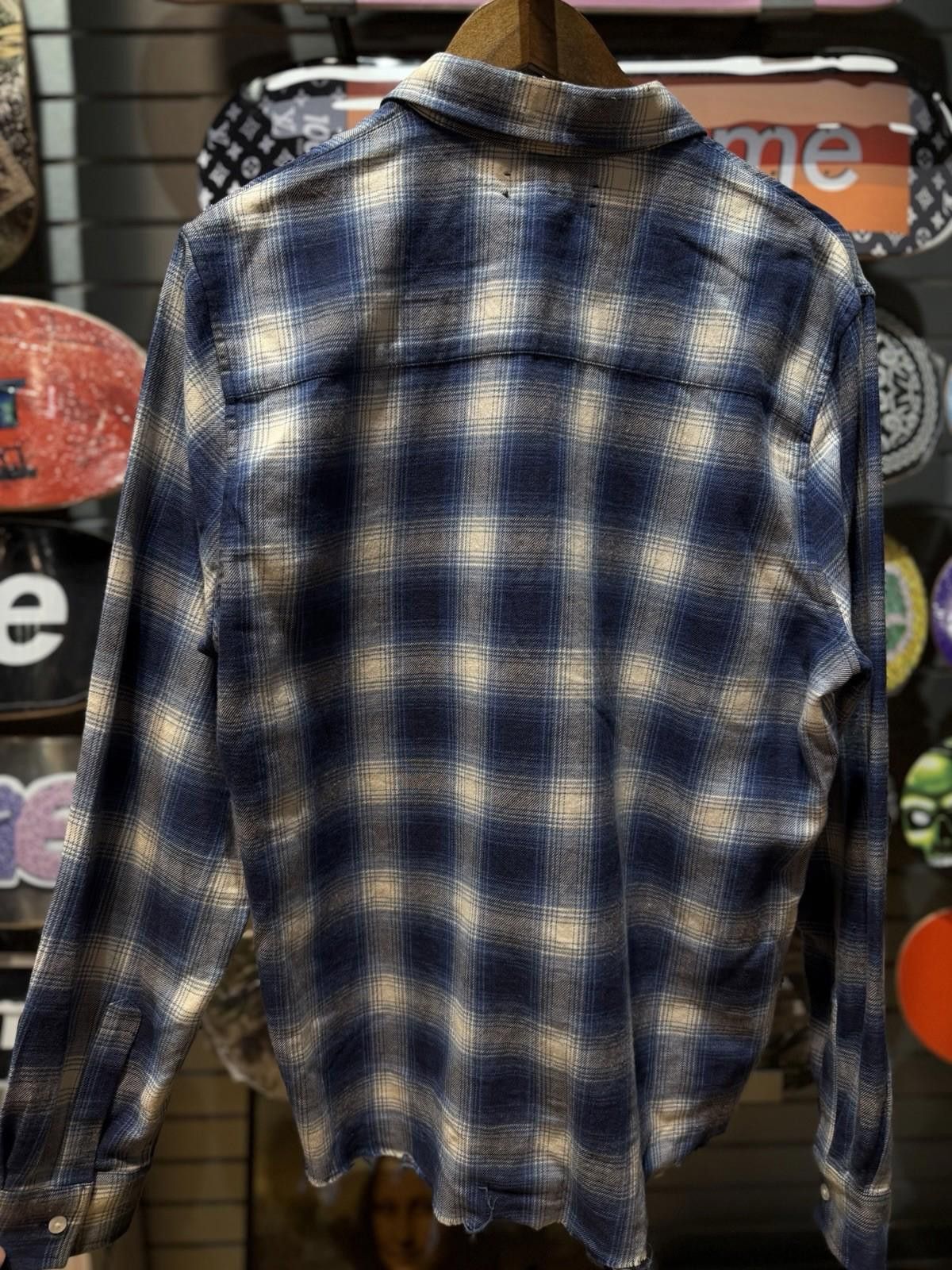 Amiri AMIRI Plaid Flannel Shirt Blue Black Star Men's Size Small Size US S / EU 44-46 / 1 - 9 Thumbnail