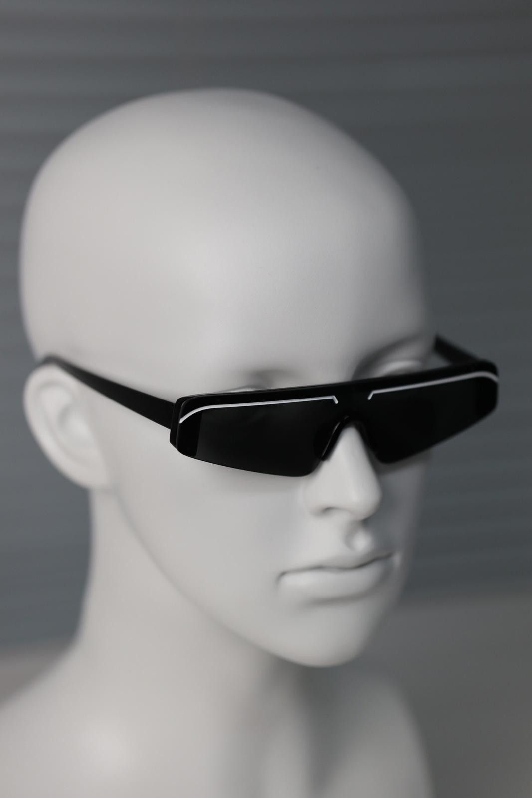 Other Vtg Y2k Avant Garde Futuristic Sunglasses Black Unisex OS Size ONE SIZE - 8 Thumbnail