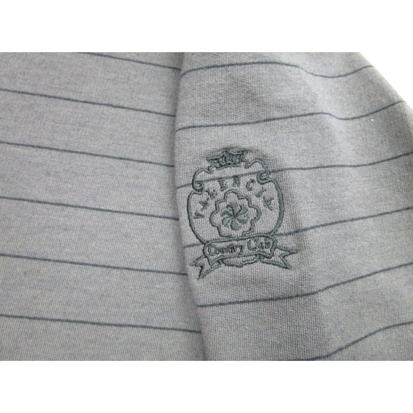 TravisMathew Travis Mathew Sweater Mens Medium Gray Striped Crewneck Pullover Crest Logo Peru Size US M / EU 48-50 / 2 - 3 Thumbnail