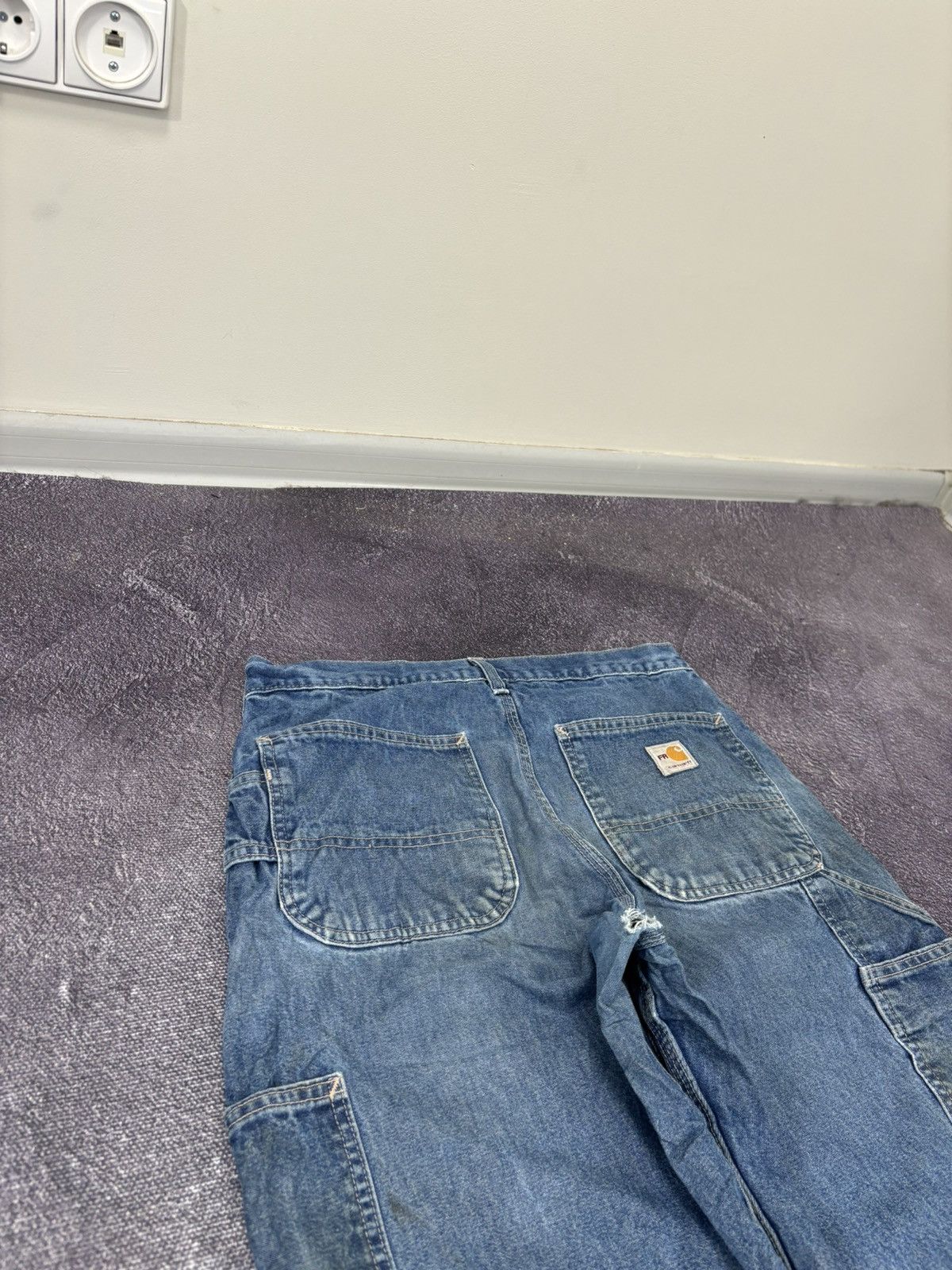 Carhartt Vintage Carhartt Flame Resistant Blue Hype Denim Jeans Size US 31 - 5 Thumbnail