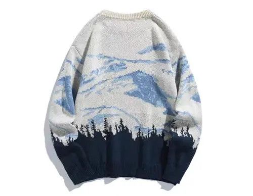 Designer × Japanese Brand Snow Mountain Round Neck Casual Knit Sweater Size US M / EU 48-50 / 2 - 4 Thumbnail