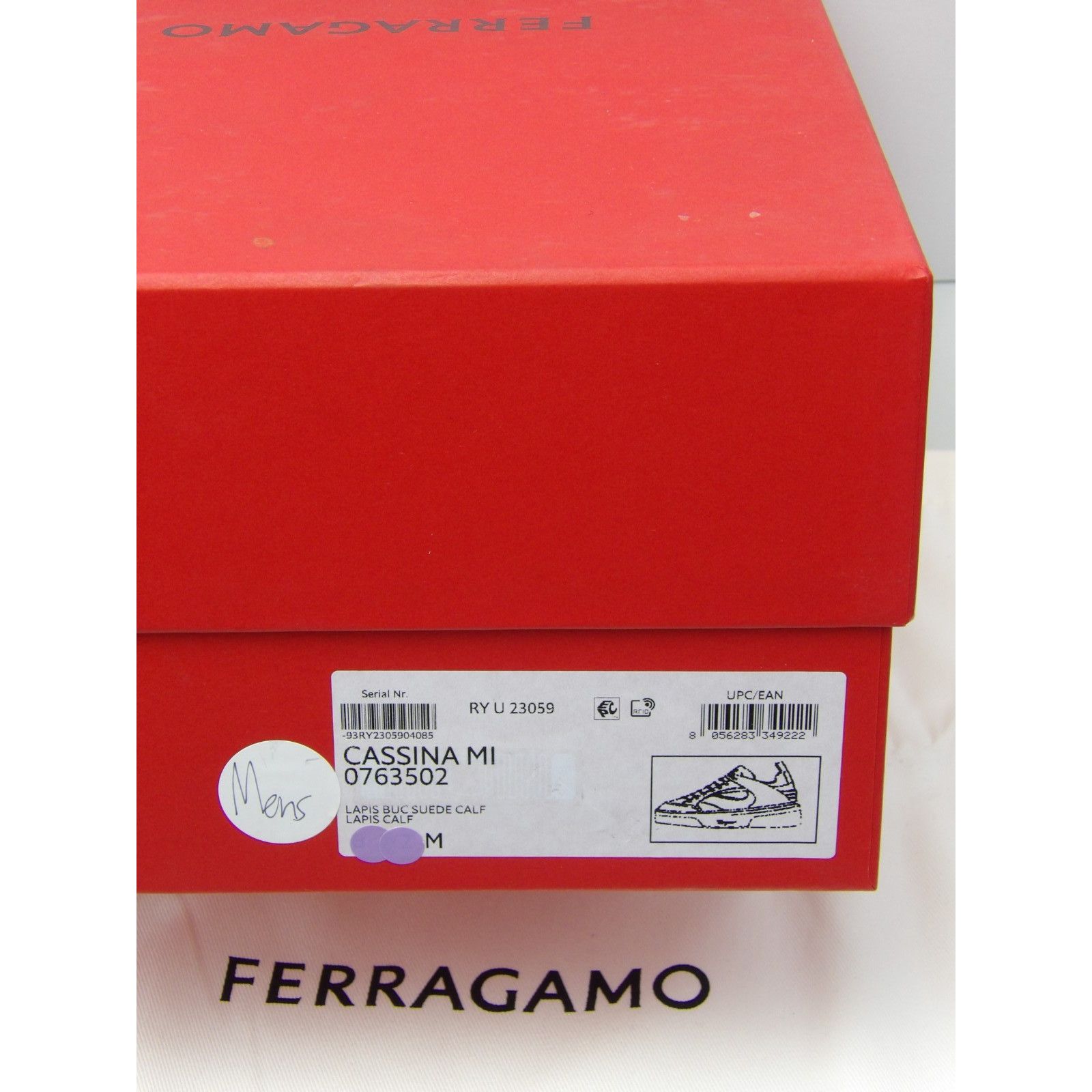 Salvatore Ferragamo FERRAGAMO CASSINA BLUE LEATHER LOGO LACE SNEAKERS 9 M ITALY Size US 10 / EU 43 - 12 Thumbnail