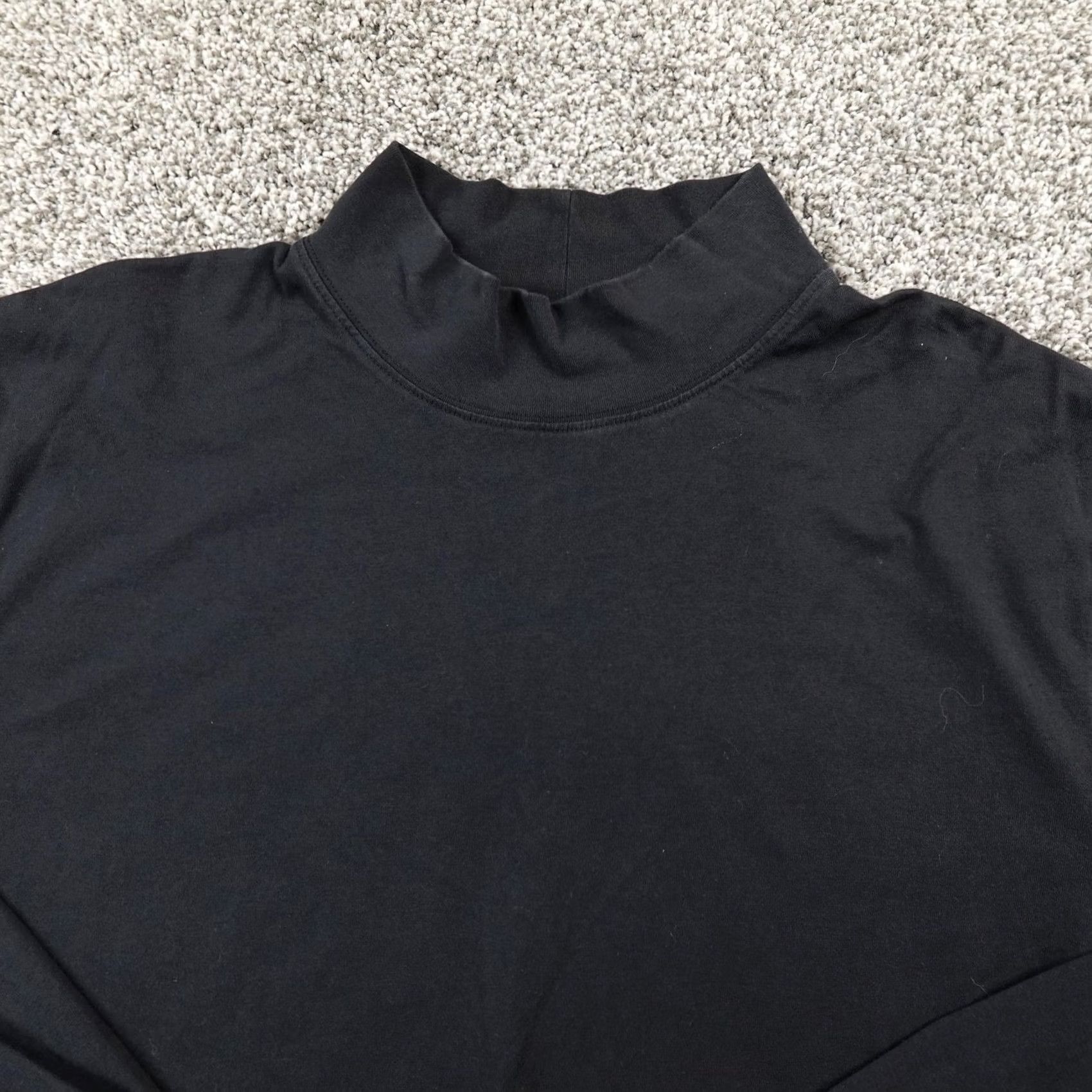 Vintage LL Bean Shirt Mens XL Black Mock Neck Long Sleeve Outdoor Hiking Trail Size US XL / EU 56 / 4 - 3 Thumbnail