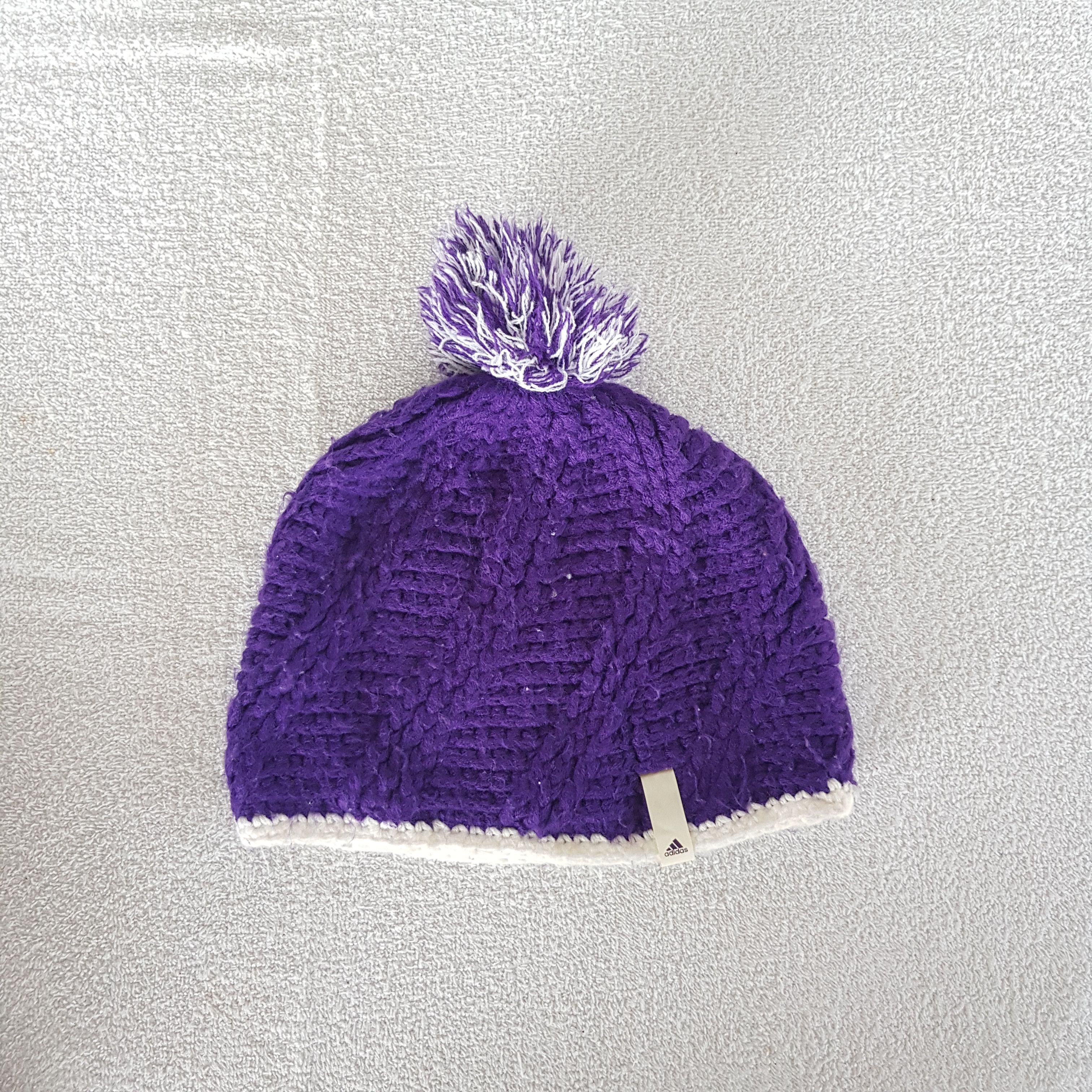 Adidas Vintage Adidas Beanie Aran Isle Cable Knit Pom Snow Caps Hat Size ONE SIZE - 5 Thumbnail