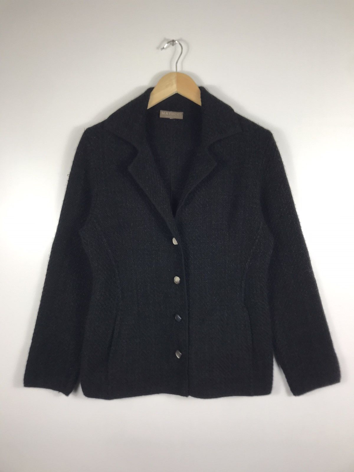 Designer × Vintage ⚡️Vintage Matucci Italy Wool Button Coat Jacket Size S / US 4 / IT 40 - 1 Thumbnail