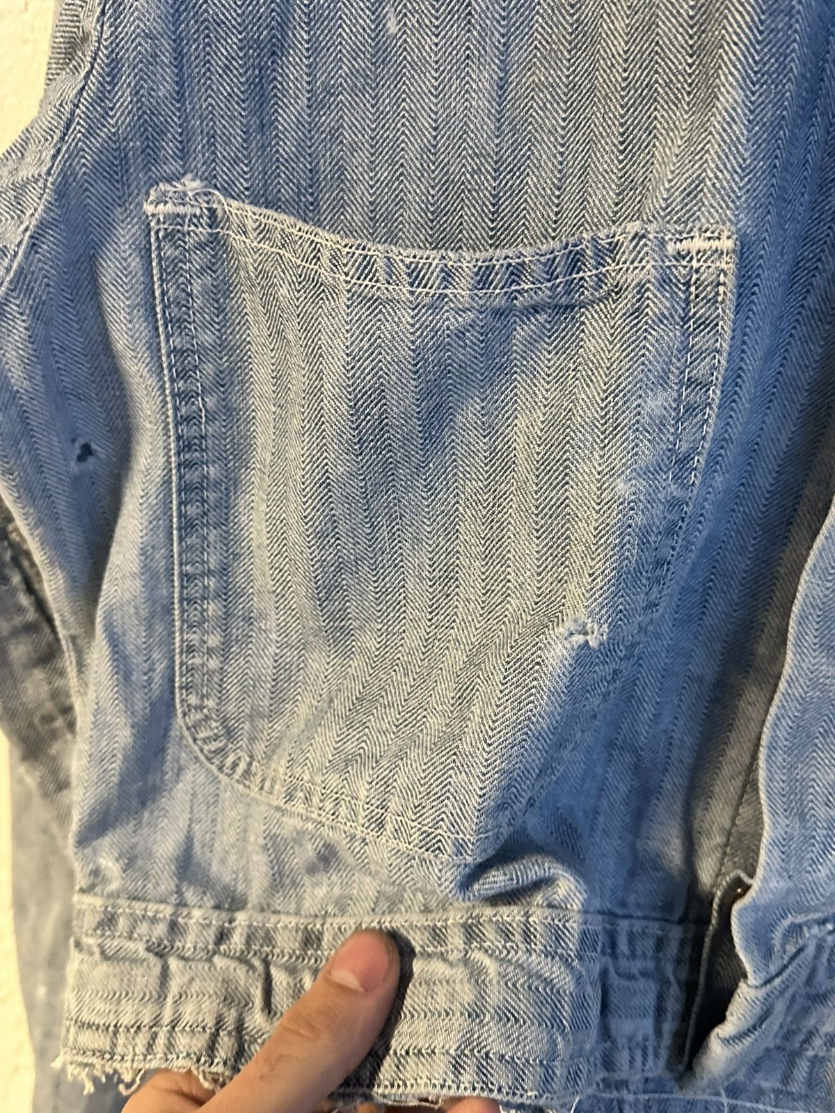 Vintage Universal Overall Co. Thrashed HBT Coverall Jacket Size US S / EU 44-46 / 1 - 8 Thumbnail