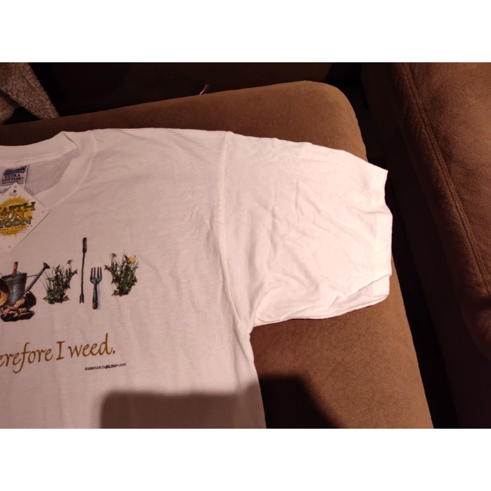 Vintage Earth Sun Moon Trading T-Shirt Men XL White Garden Gardening NWT Size US XL / EU 56 / 4 - 6 Thumbnail