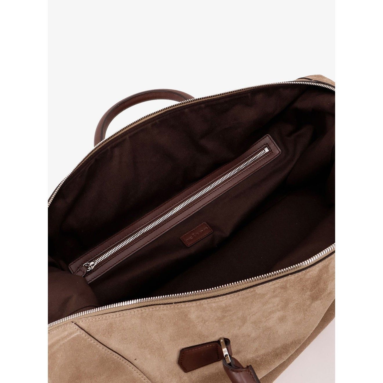 Kiton KITON Beige Suede Weekend Duffle Bag New & Authentic Size ONE SIZE - 4 Thumbnail