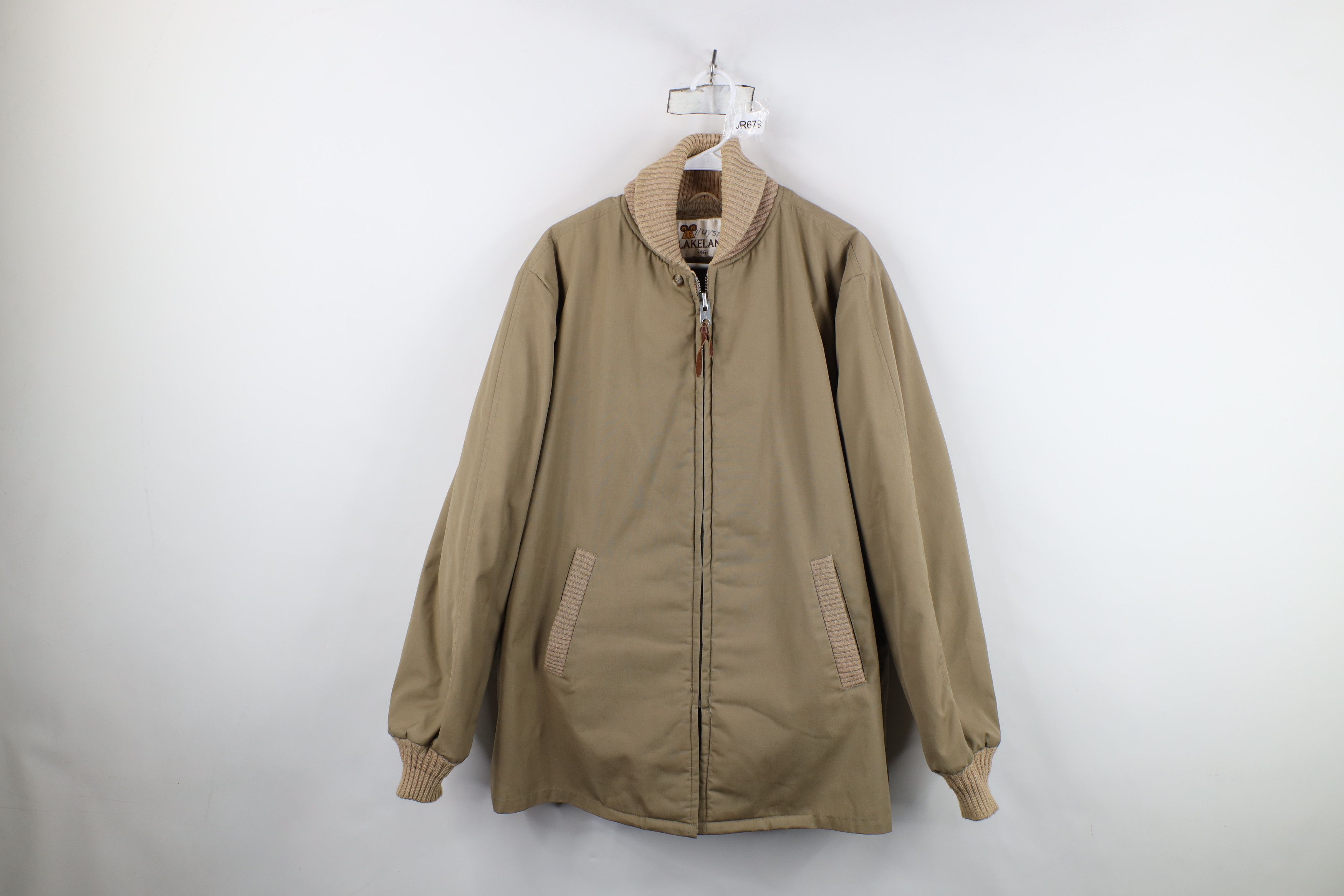 Vintage 60s 70s Streetwear Fleece Lined Full Zip Jacket USA