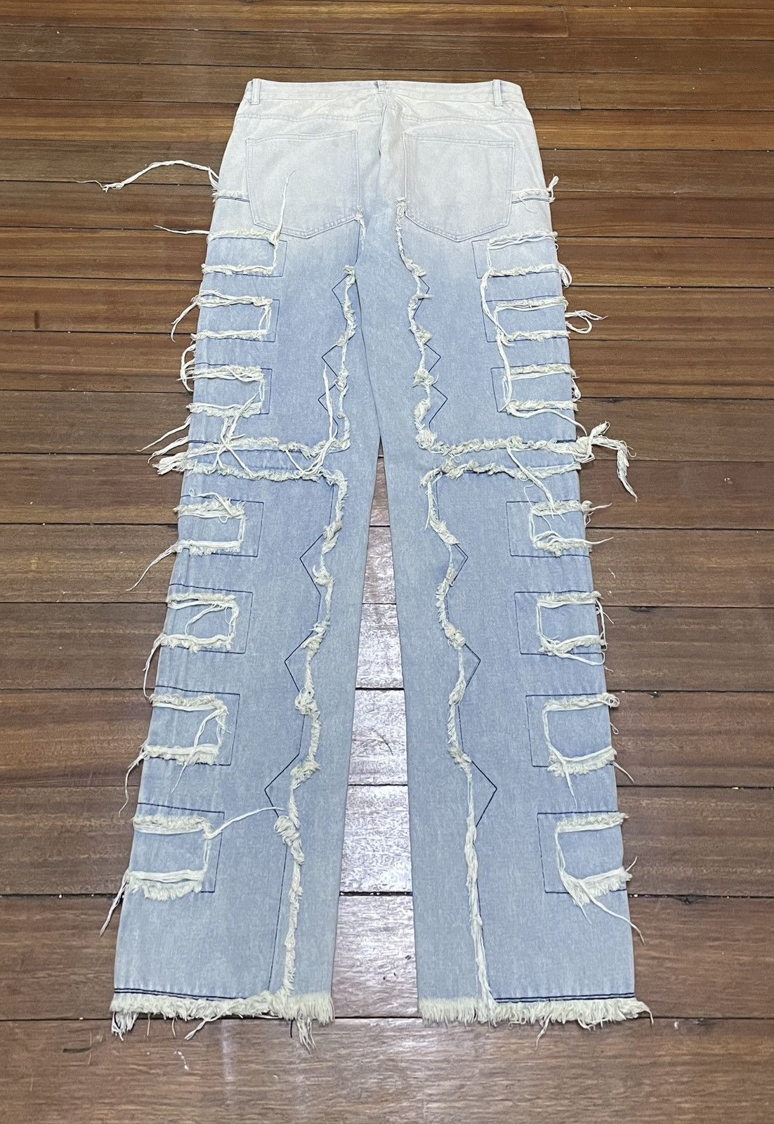 14th Addiction × If Six Was Nine × Japanese Brand Rare Design Vintage Japanese Brand Patchwork Jeans 2000s Size US 36 / EU 52 - 2 Thumbnail