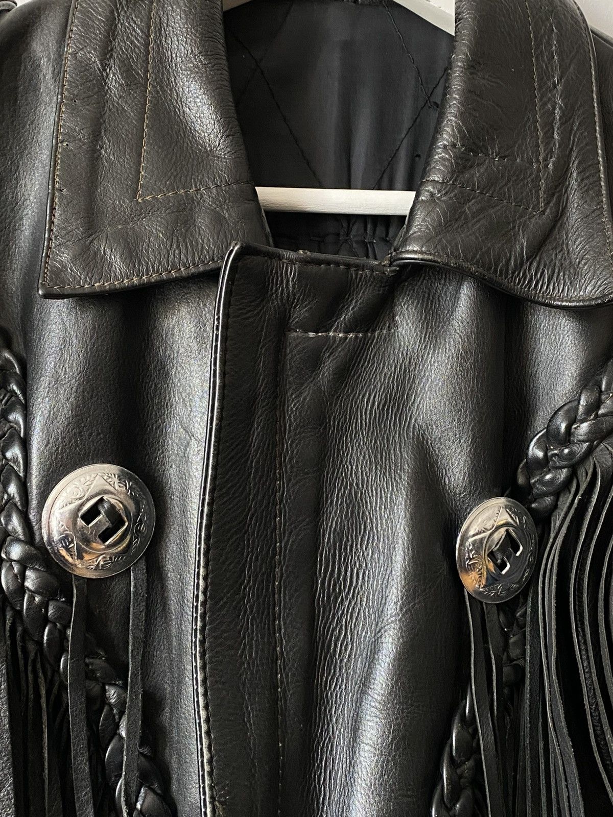 Leather Rare Chesterfield Aprilla Biker Leather Jacket Trims 80s 90s Size US M / EU 48-50 / 2 - 9 Thumbnail
