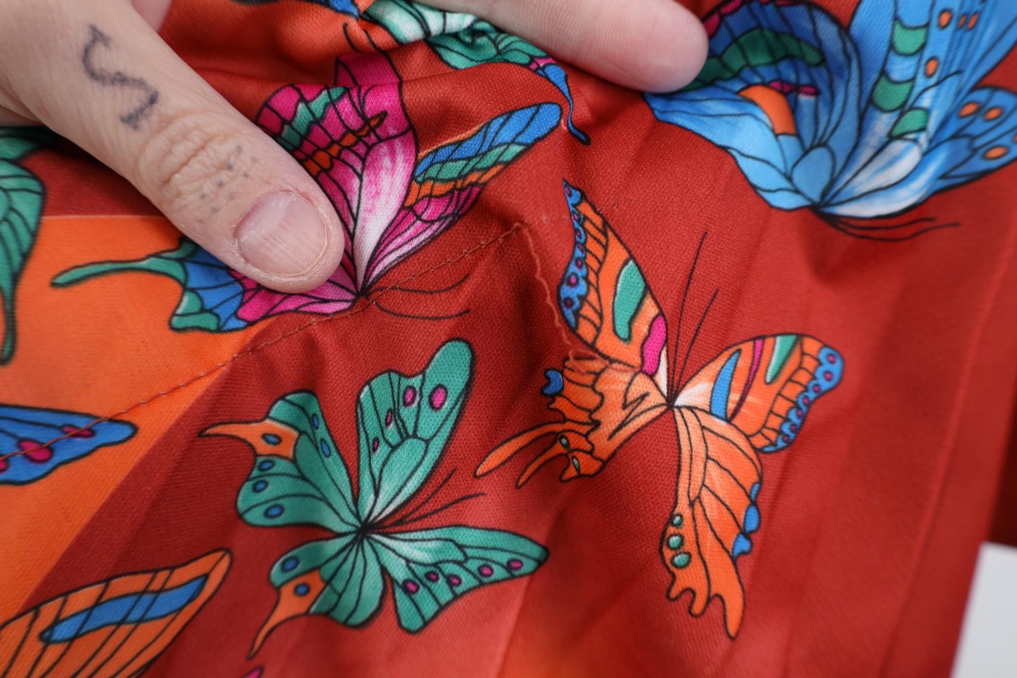 Vintage Vintage 70s Boho Chic Butterfly Flower Cape Shirt USA Size ONE SIZE - 12 Thumbnail
