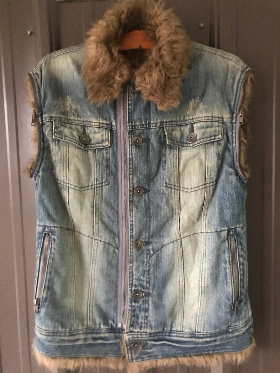 If Six Was Nine 2000s PTTP Fur Denim Jacket LGB Ifsixwasnine Style Size US S / EU 44-46 / 1 - 3 Thumbnail
