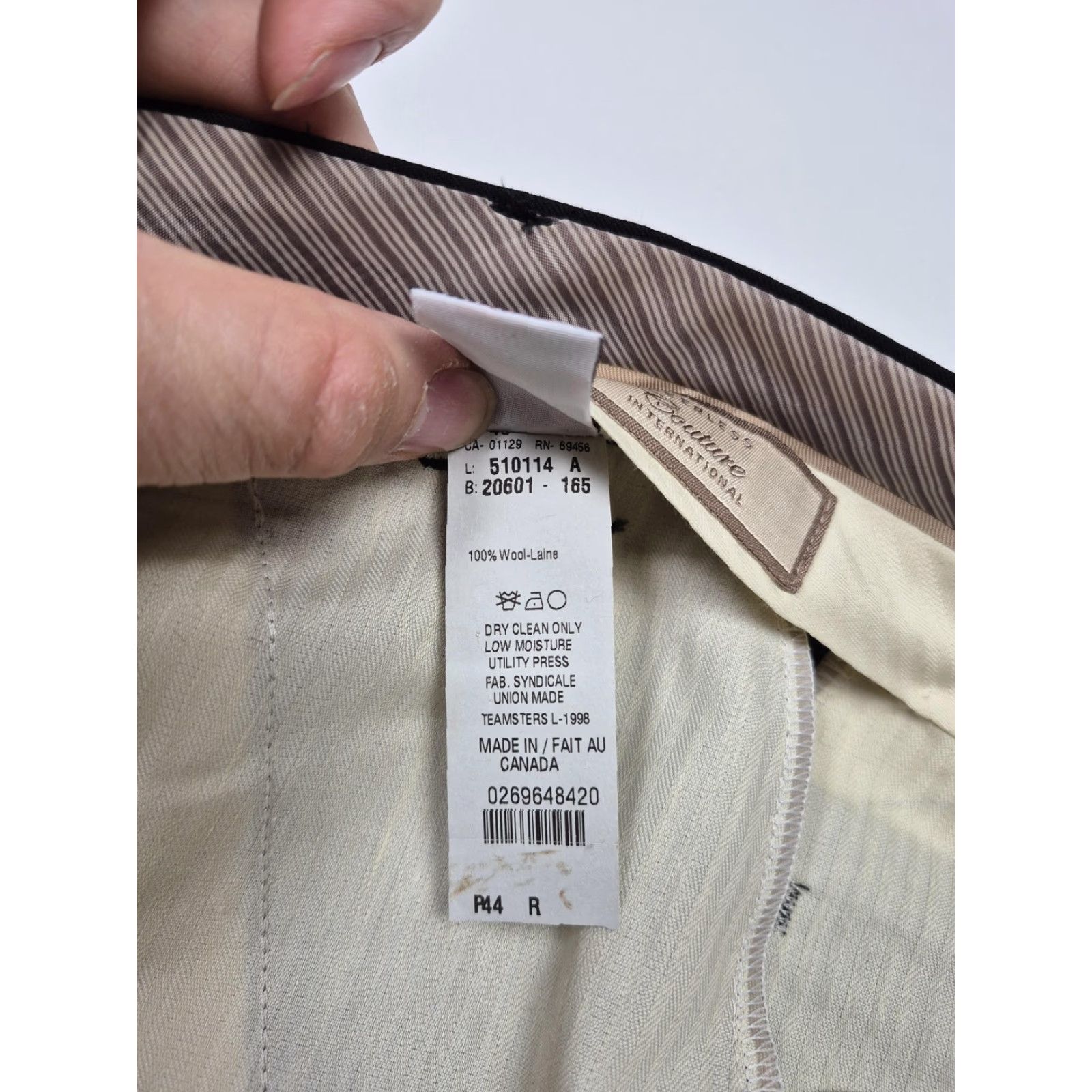 Vintage VINTAGE Vitale Barberis Canonico Dress Pants Mens 44x36 Black Wool Pleated Unhemmed NWT Size US 44 / EU 60 - 5 Thumbnail