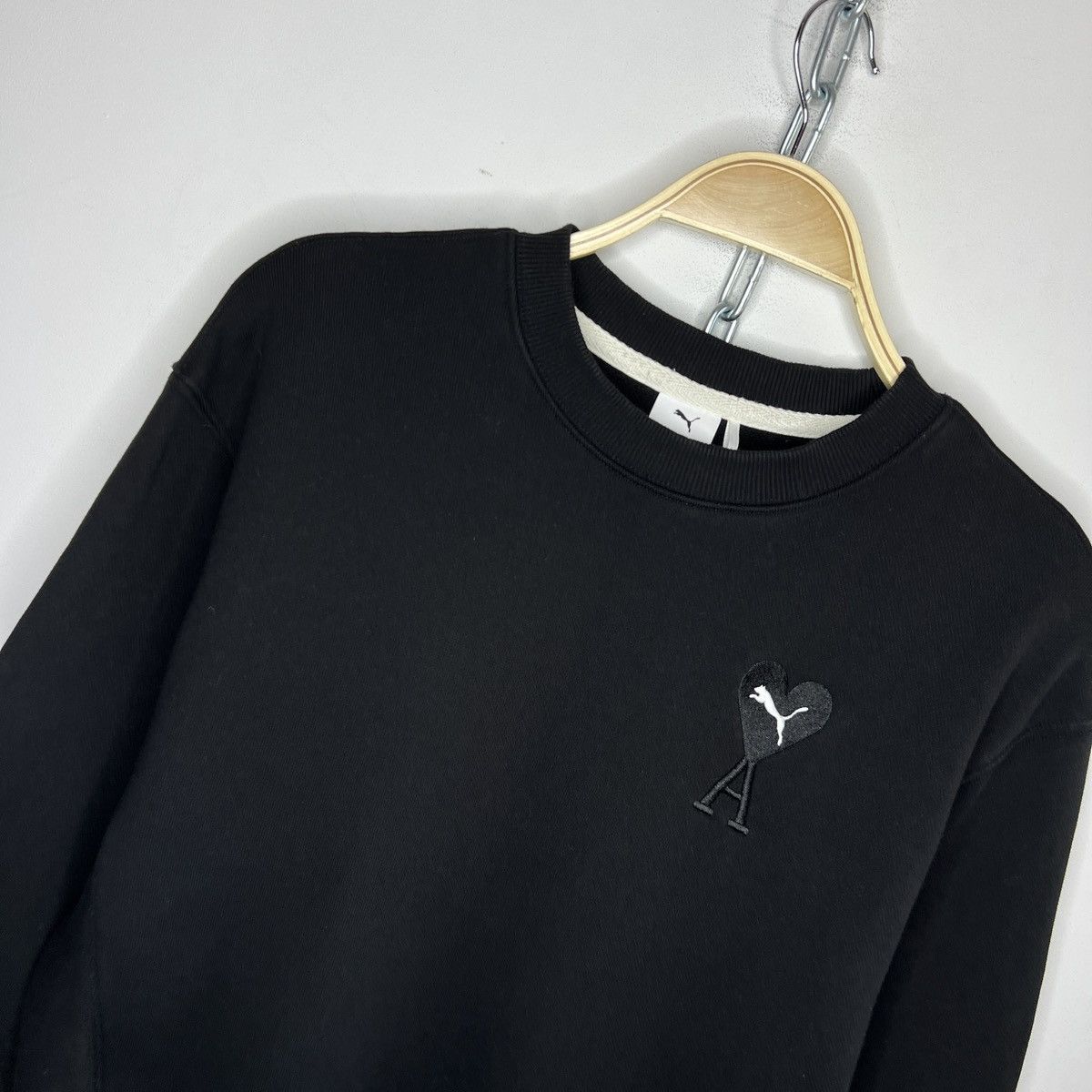 AMI Puma x AMI Black Crewneck Sweatshirt Size S Mens Size US S / EU 44-46 / 1 - 4 Thumbnail