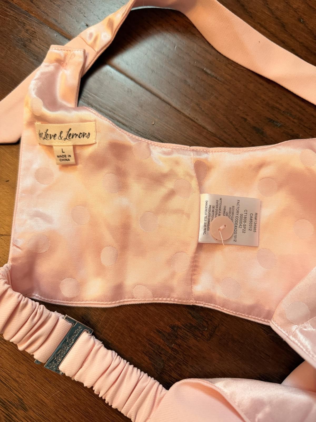 Other For Love & Lemons Light Pink Crop Top Bralette Size L / US 10 / IT 46 - 4 Thumbnail