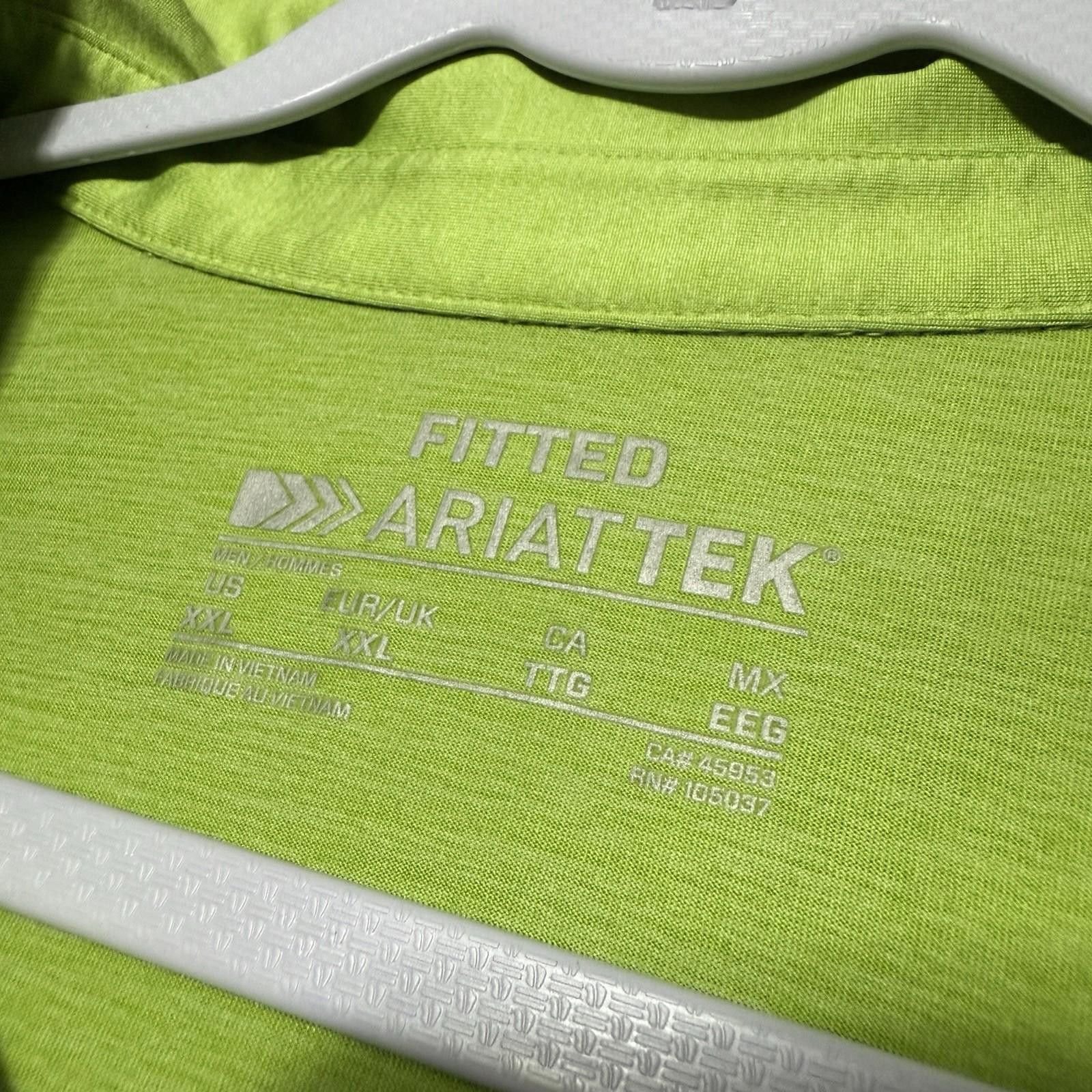 Ariat Ariat Tek Polo Shirt Mens XXL Hi-Vis Green Short Sleeve Size US XXL / EU 58 / 5 - 4 Thumbnail