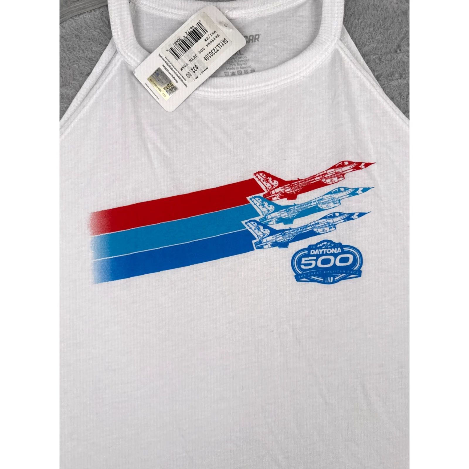 NASCAR Nascar Shirt Women 2XL White Sleeveless Tank Daytona 500 Thunderbirds F-16 Cowboy Outdoor Classic 90s Mens? Size XXL / US 16-18 / IT 52-54 - 6 Thumbnail