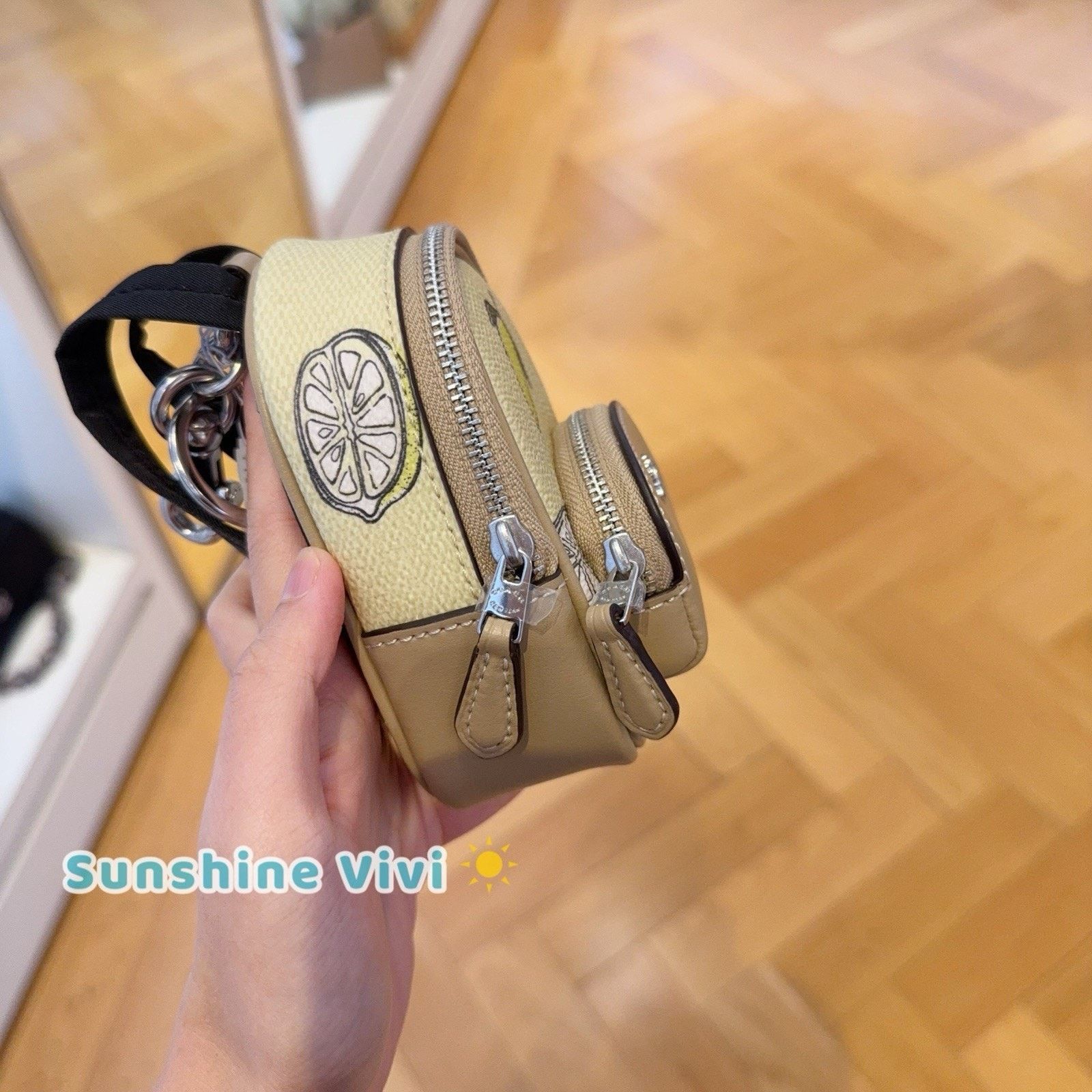 Coach NWT Coach Mini Court Backpack Bag Charm Lemon CAP03 Size ONE SIZE - 2 Thumbnail