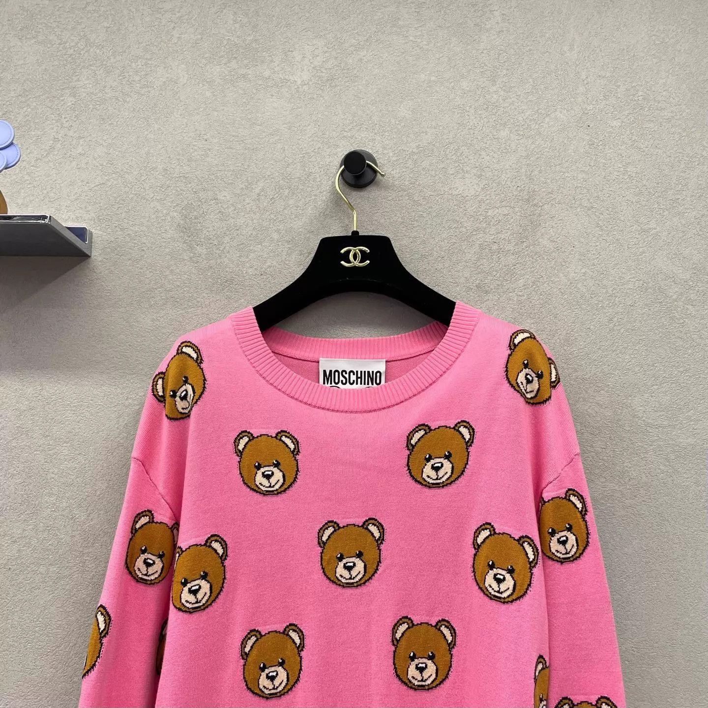 Moschino MOSCHINO women's pink knit dress xxs bear print Size XS / US 0-2 / IT 36-38 - 4 Thumbnail