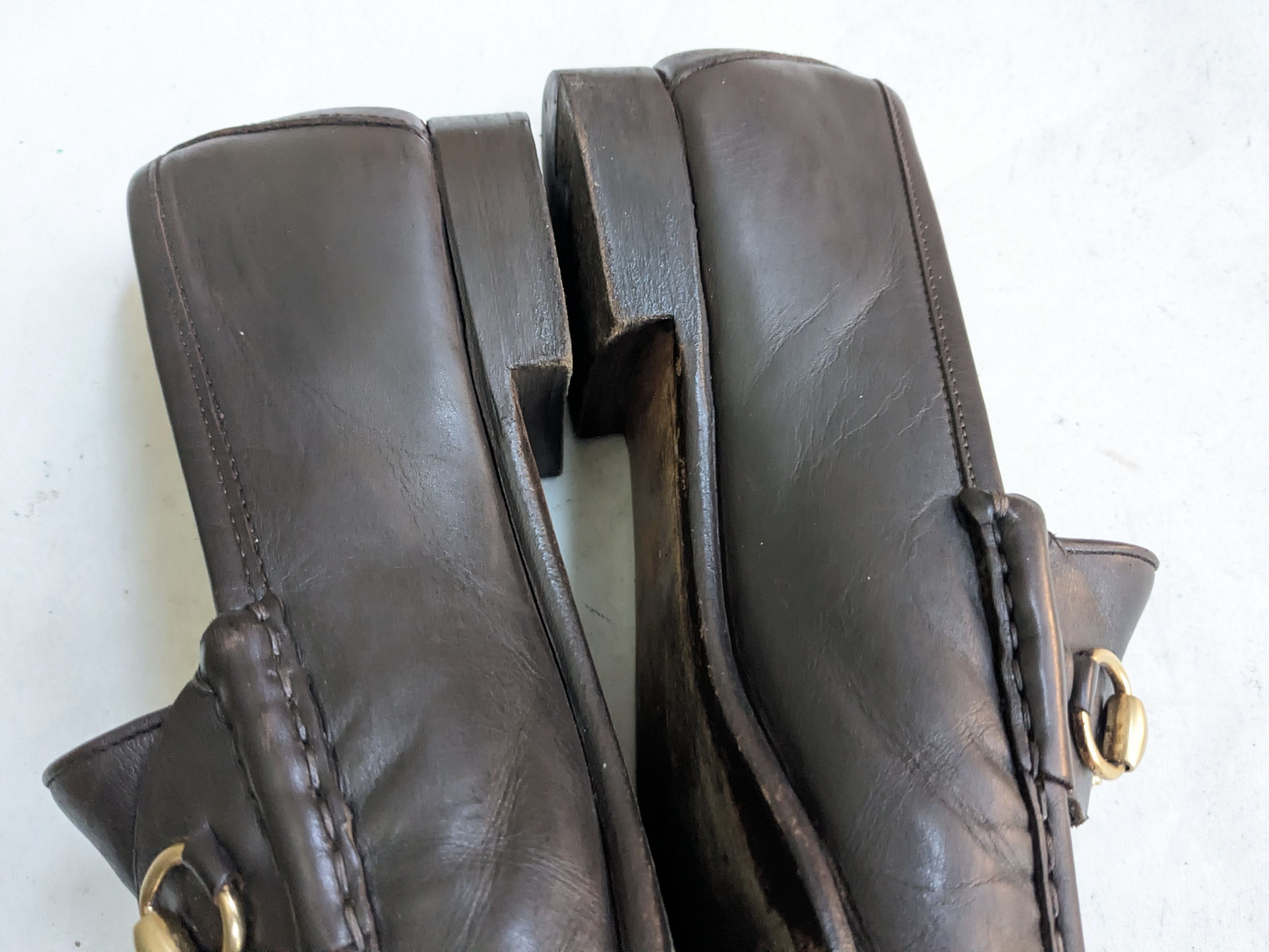 Gucci Gucci Horsebit Loafers Brown 10 E Wide Leather Size US 10 / EU 43 - 13 Thumbnail