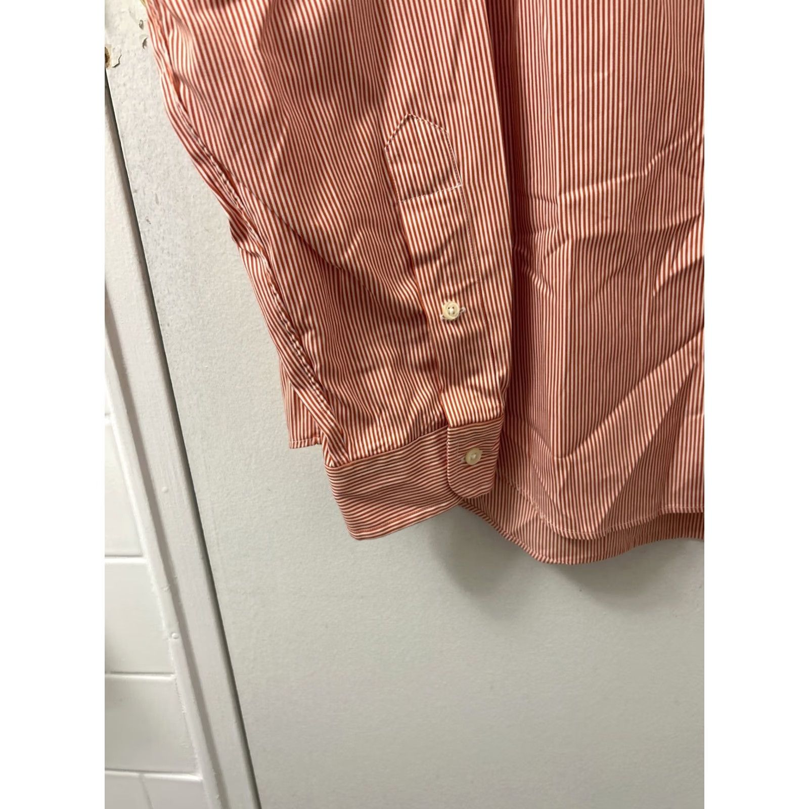 Polo Ralph Lauren Ralph Lauren Shirt Mens Large Red Pink Striped Button Down Green Pony L/S Size US L / EU 52-54 / 3 - 7 Thumbnail