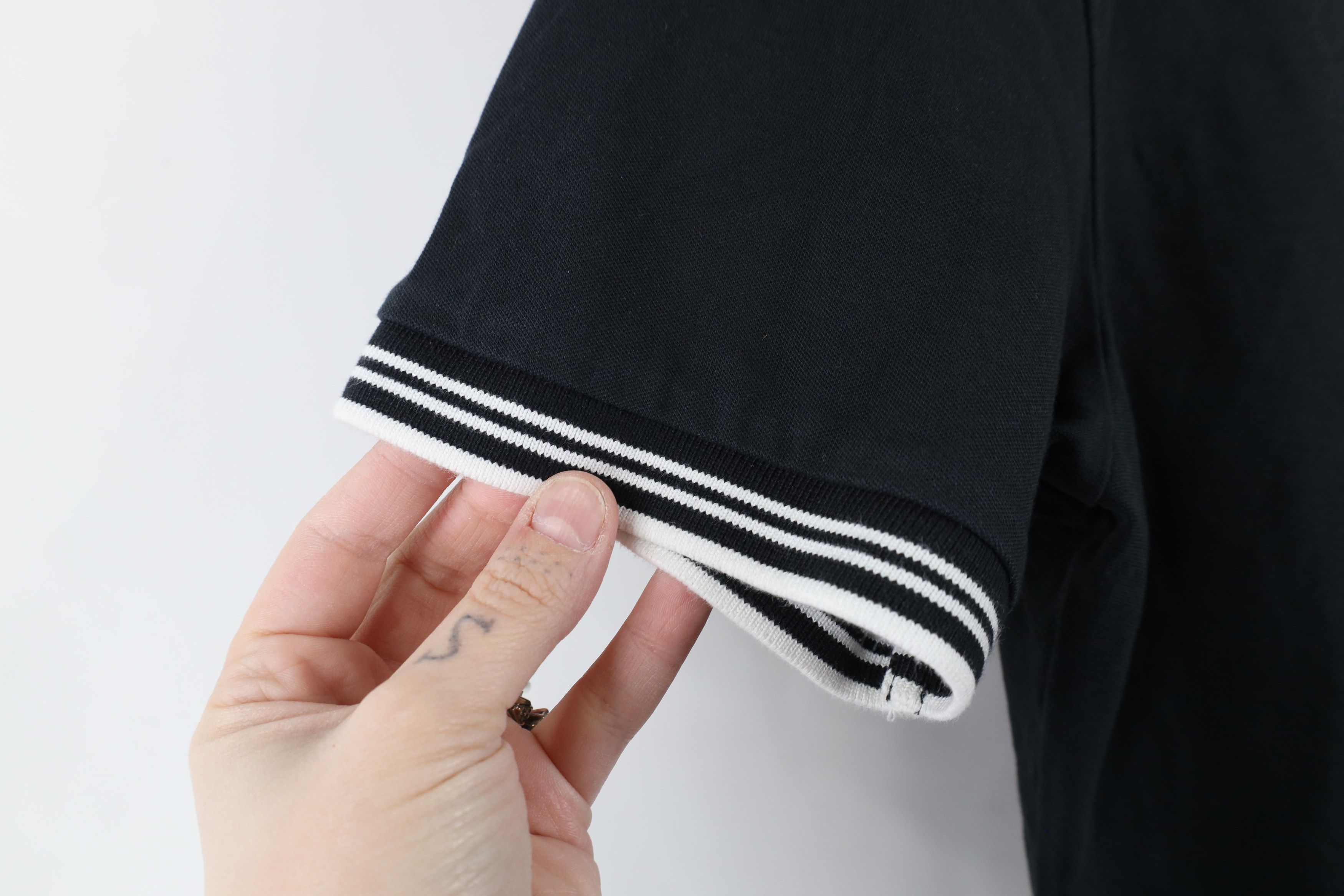 Hugo Boss × Vintage Hugo Boss Spell Out Slim Fit Stretch Striped Collared Polo Size US M / EU 48-50 / 2 - 7 Thumbnail