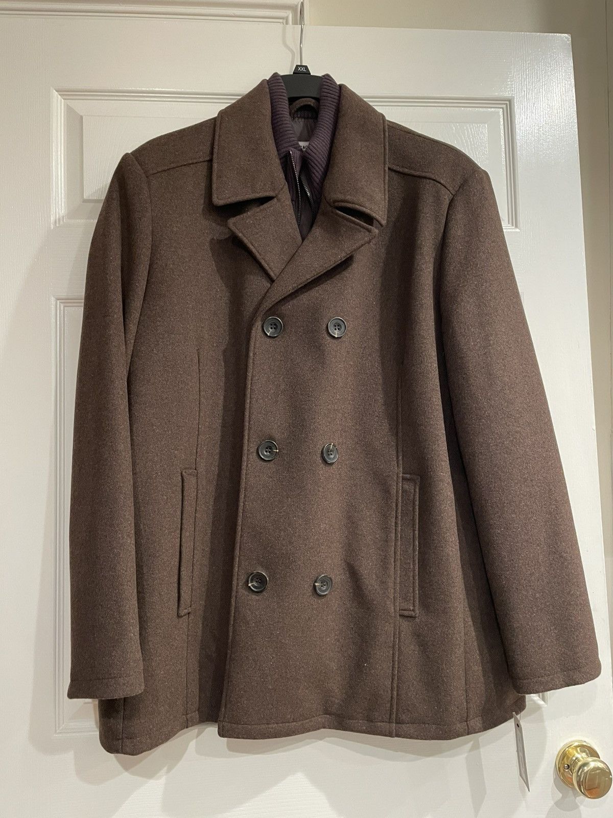 Kenneth Cole Kenneth Cole Double Breasted Coat with Bib Collar Size US XXL / EU 58 / 5 - 1 Thumbnail