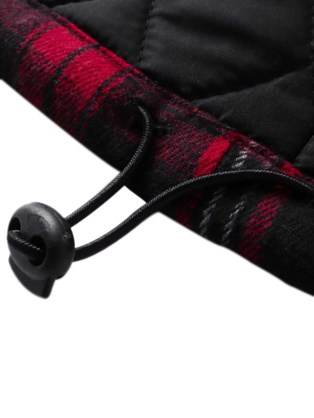Japanese Brand Dark Plaid Hooded Quilted Jacket Size US M / EU 48-50 / 2 - 6 Thumbnail
