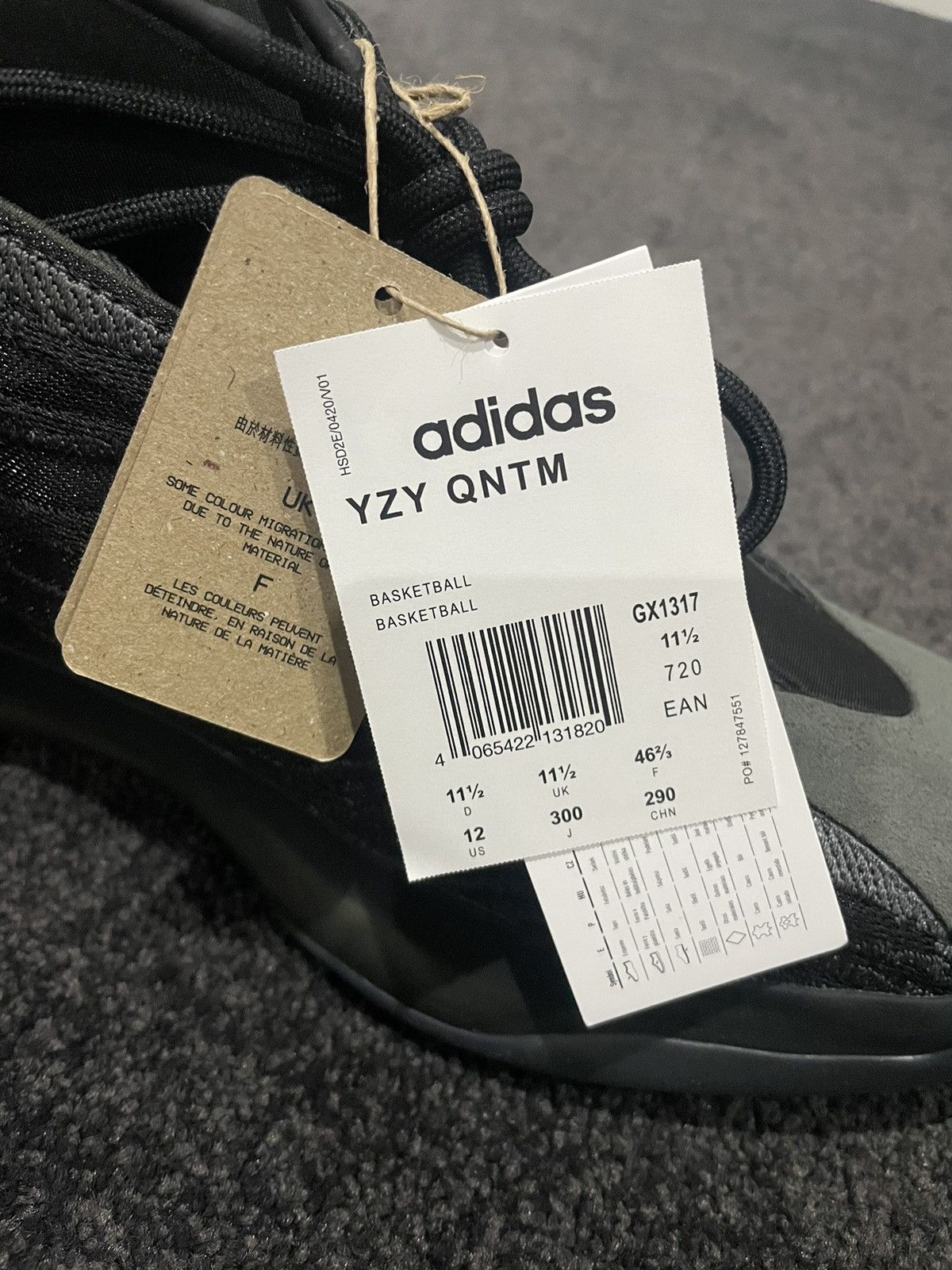 Adidas × Kanye West × Yeezy Adidas Yeezy QNTM Quantum Onyx Size US 12 Kanye West Size US 12 / EU 45 - 4 Thumbnail