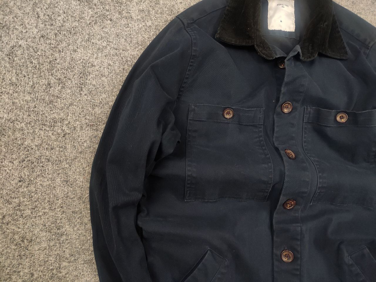 Percival Percival Design Overshirt Chore canvas Pocket Jacket Vintage Size US M / EU 48-50 / 2 - 7 Thumbnail